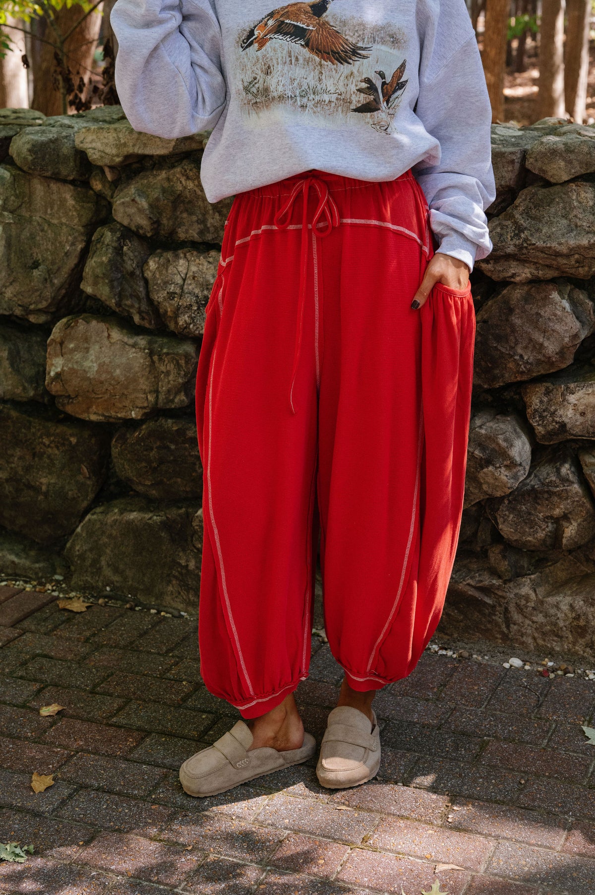 Francis Pant- Cherry Red