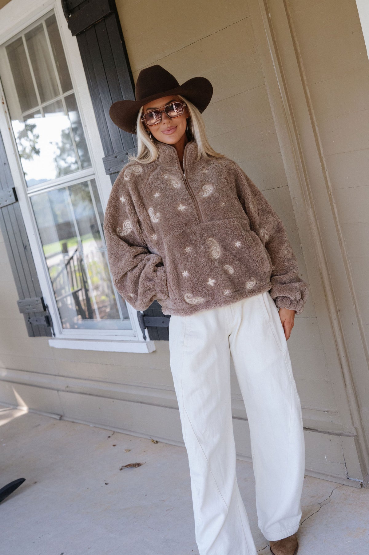 Bentley Sherpa Pullover-Mocha