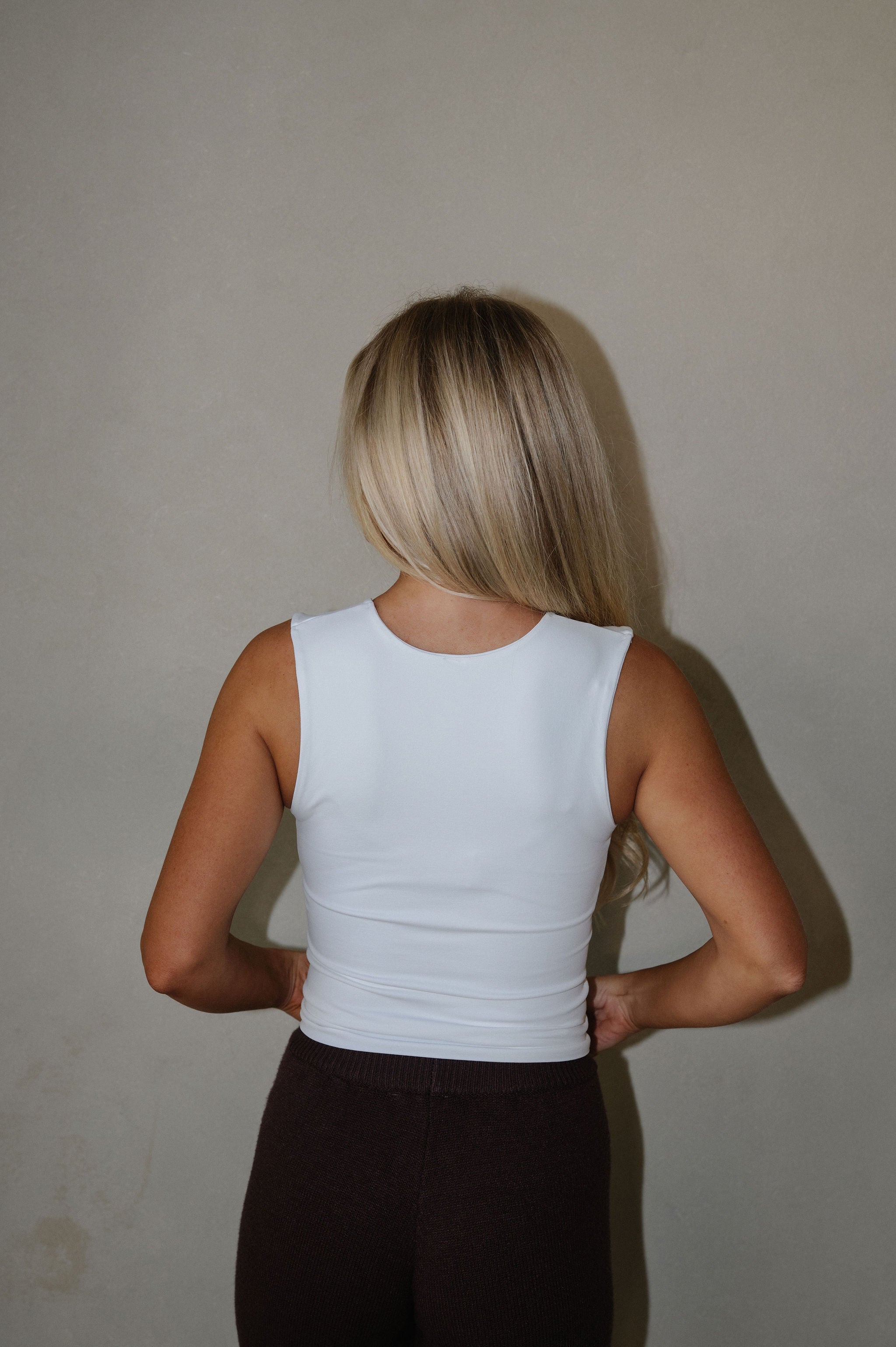 Classic Double Layer Tank-White