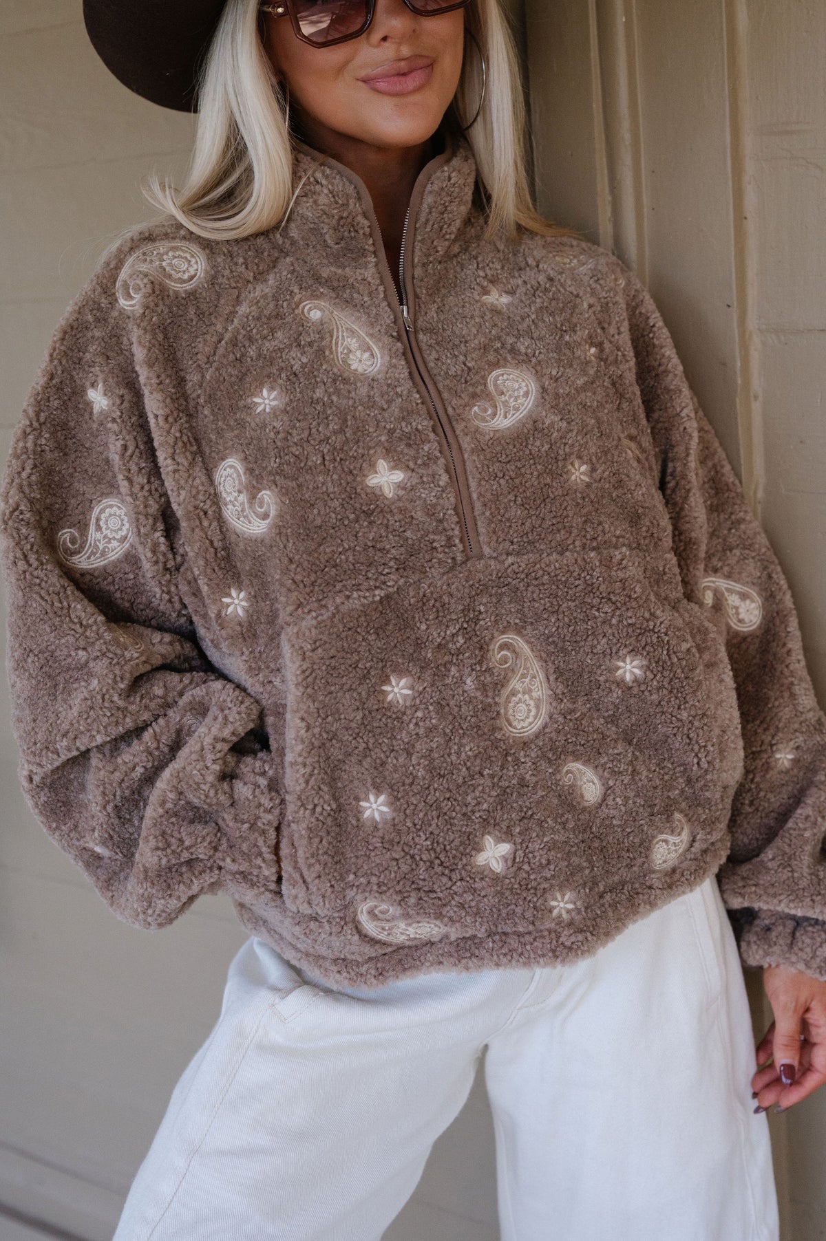 Bentley Sherpa Pullover-Mocha