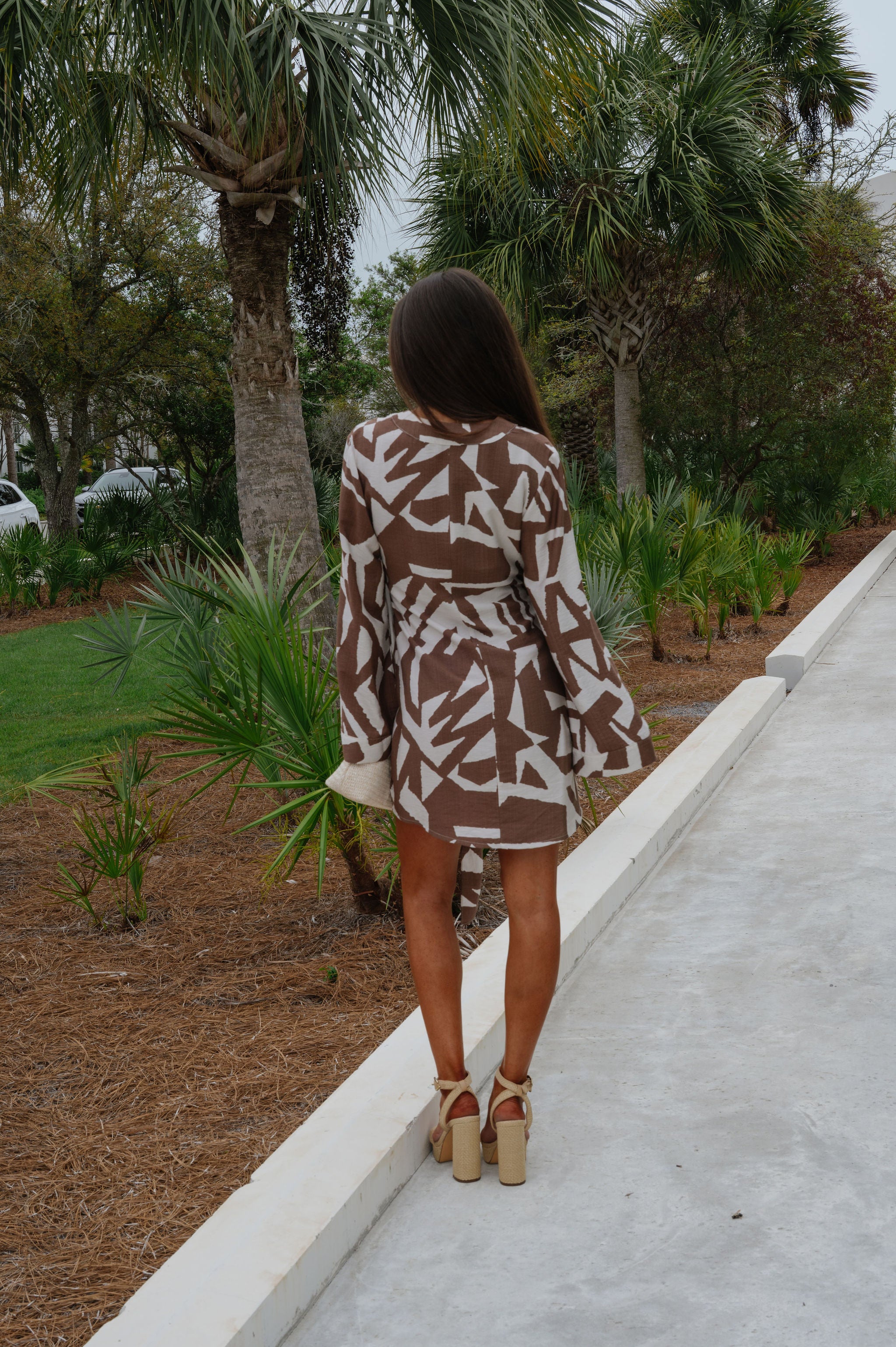 Estelle Mini Dress-Brown