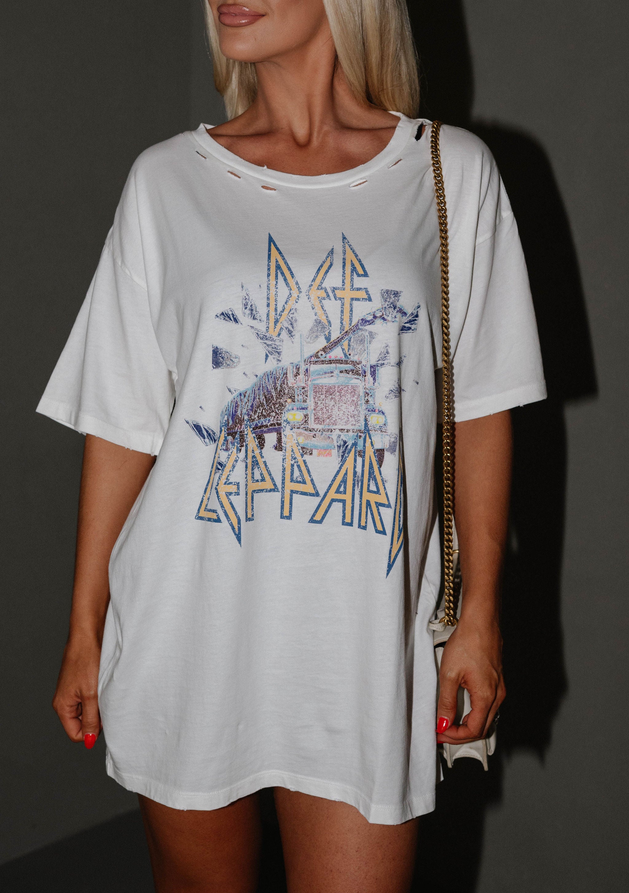 Oversized Vintage Tee-Ivory