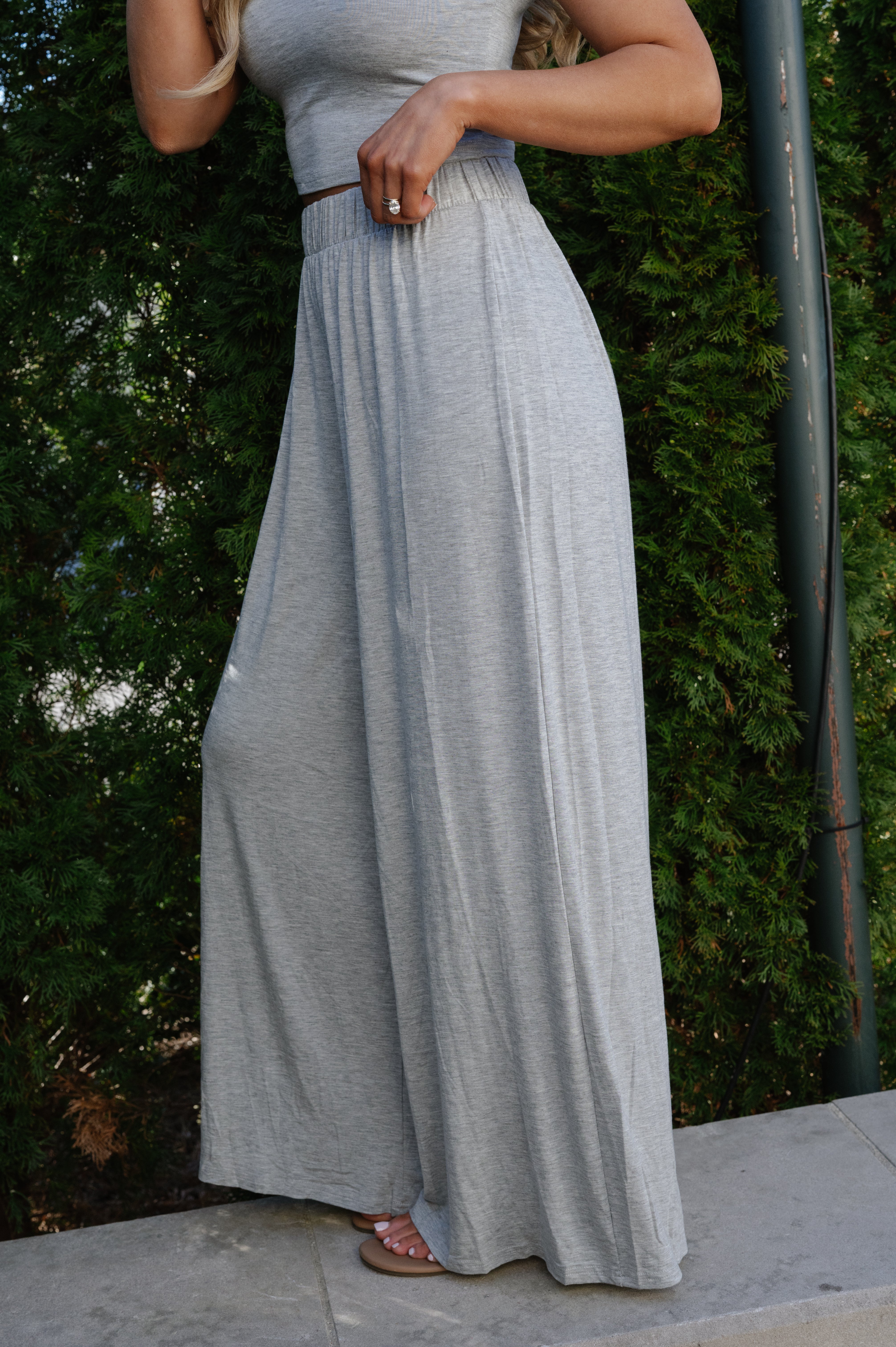 Bentley Pants Set-Heather Grey