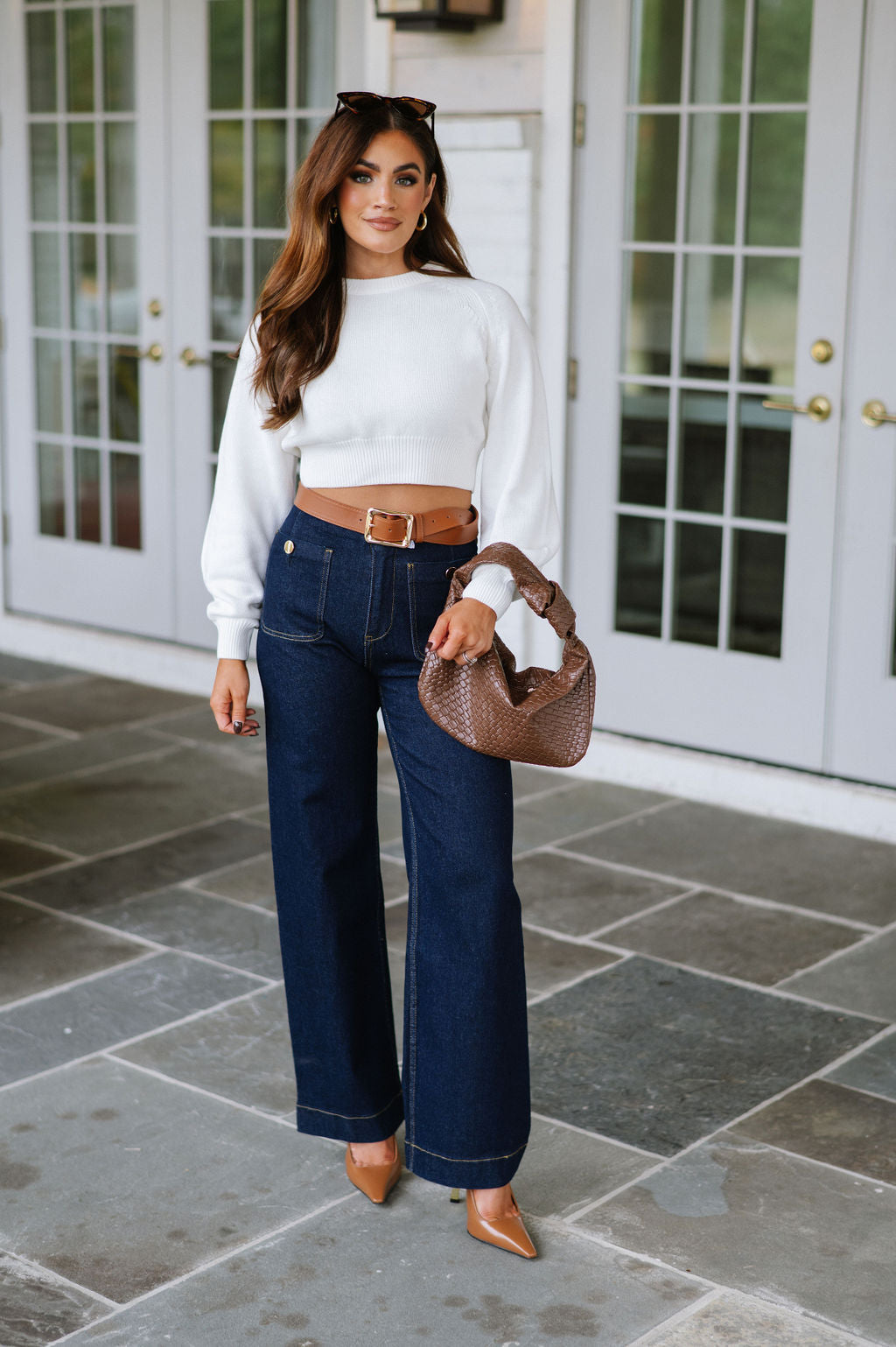 DOORBUSTER// Austin Cropped Sweater-Off White