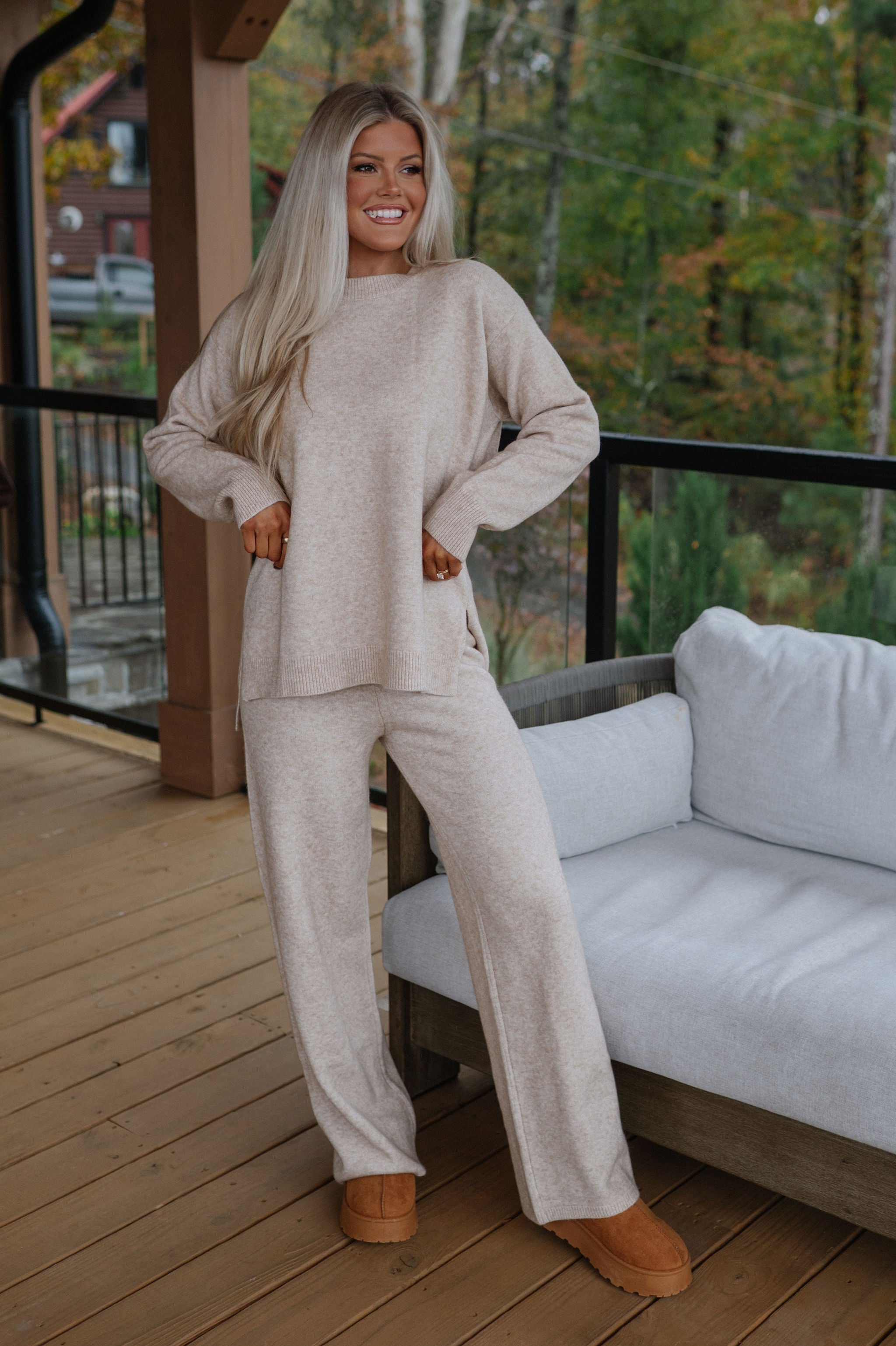 Durango Sweater Pants Set-Light Mocha