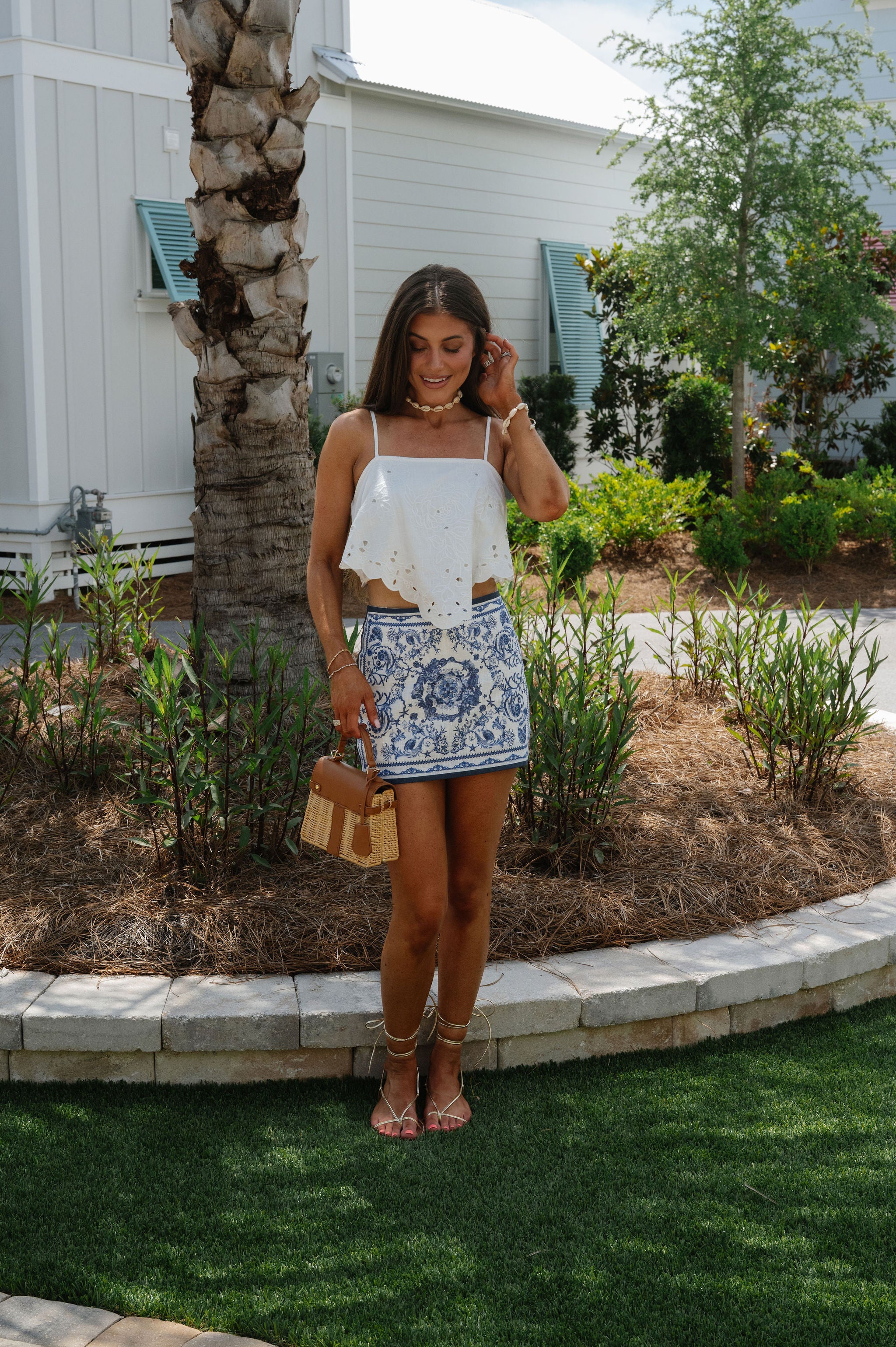 Coastal Mini Skort-Blue