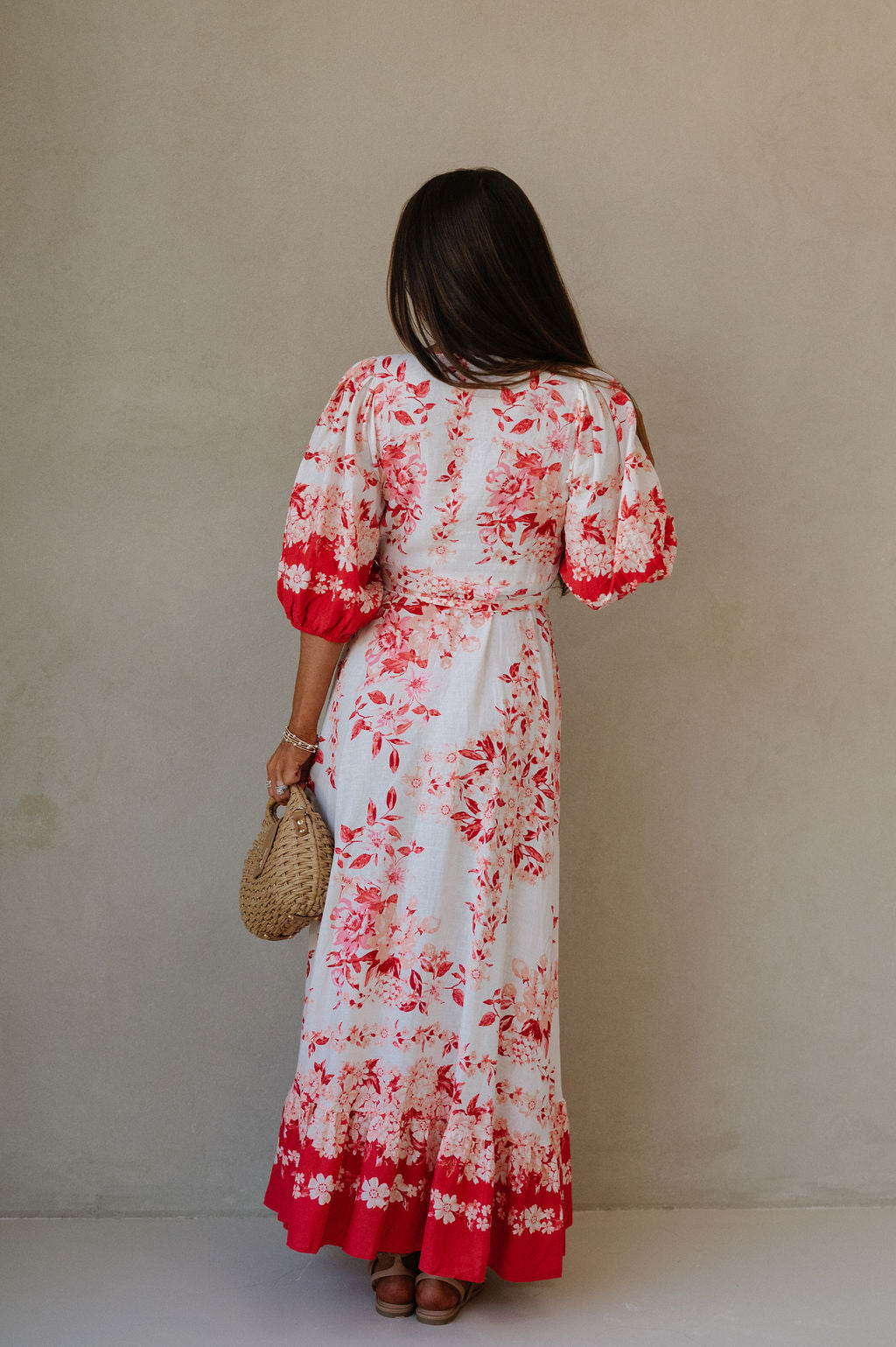 Teressa Floral Dress-Red Multi