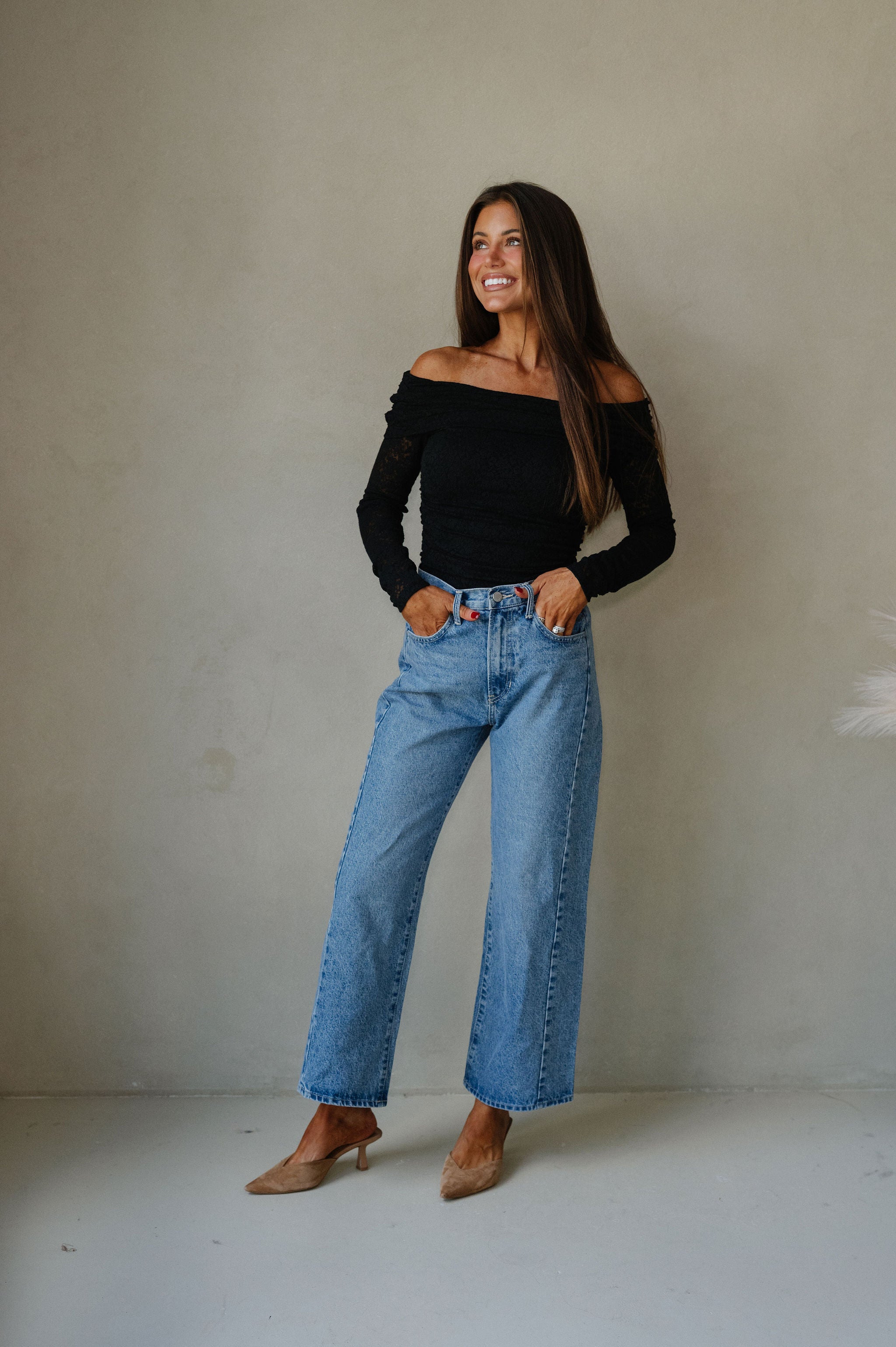 OTS Lace Top-Black