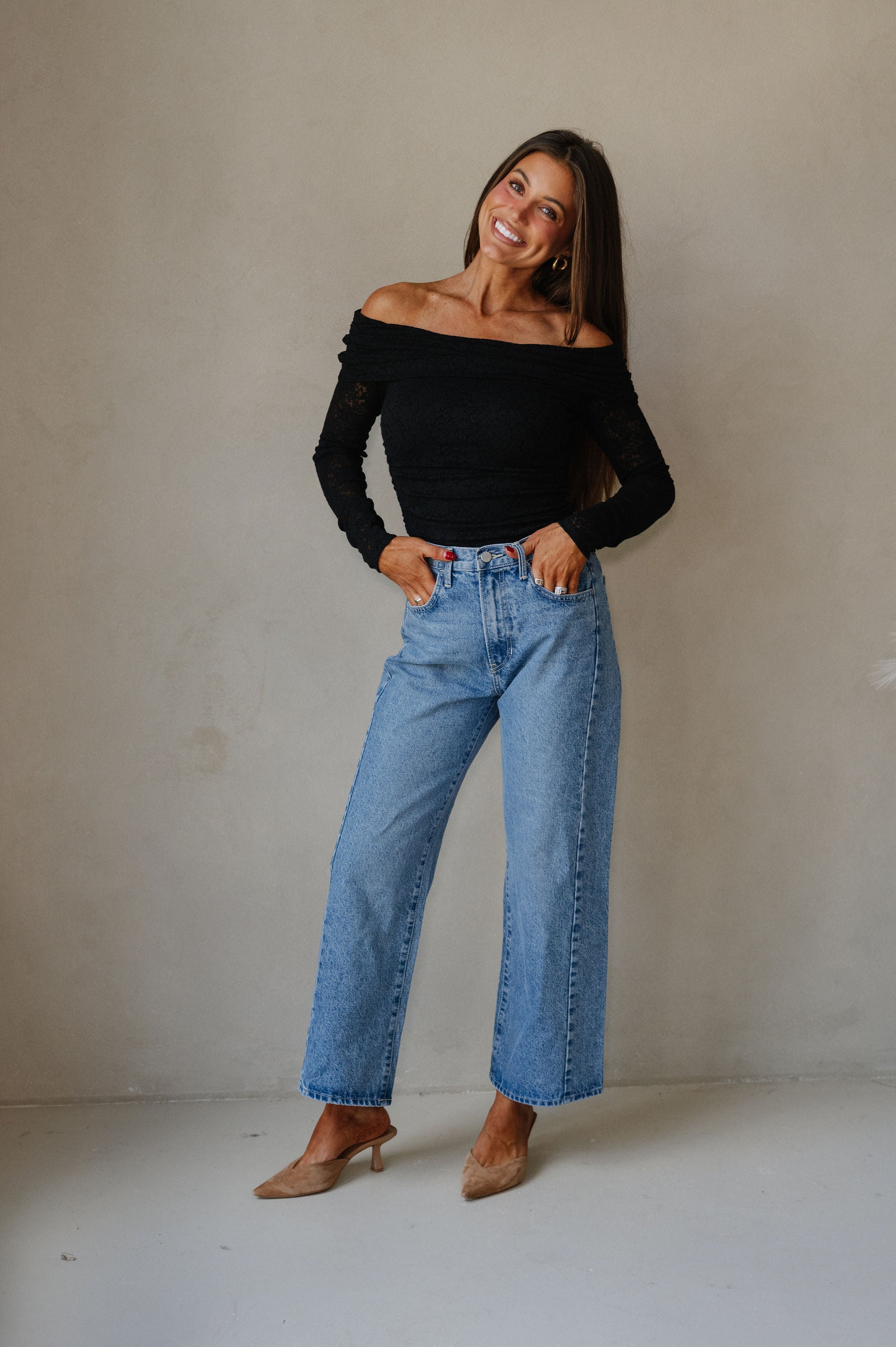 OTS Lace Top-Black