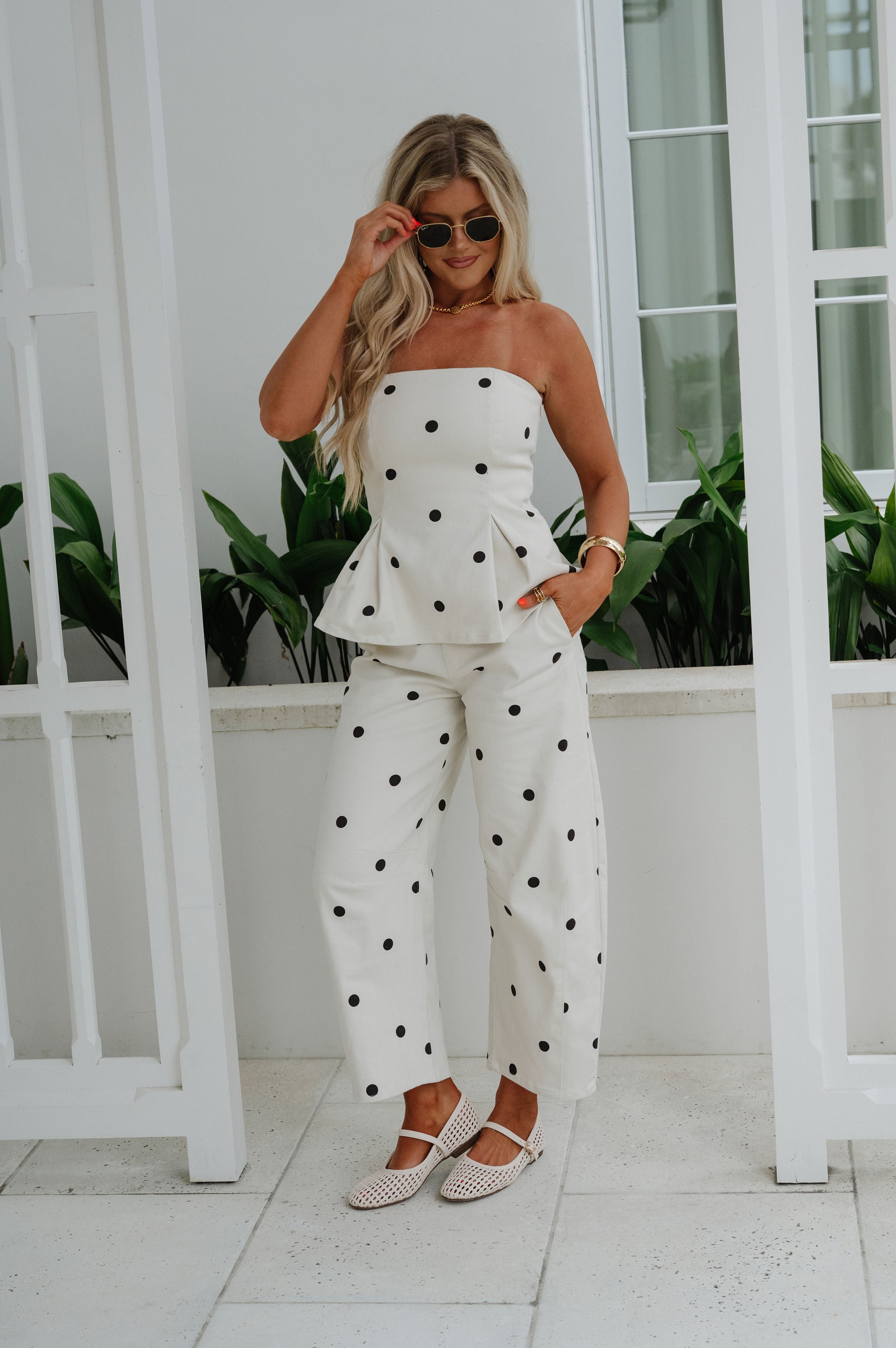 Dani Pants Set-Polka Dot
