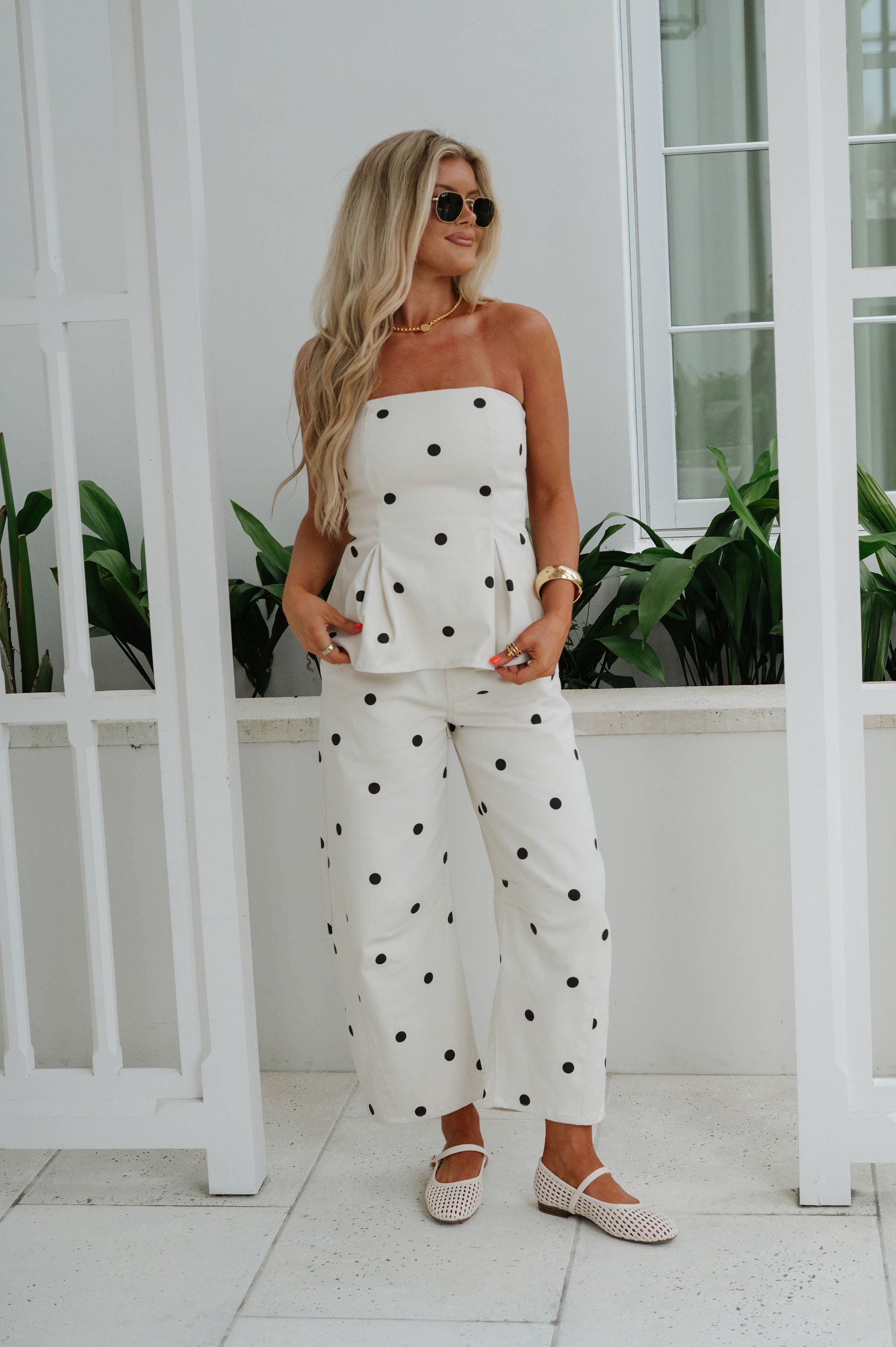 Dani Pants Set-Polka Dot