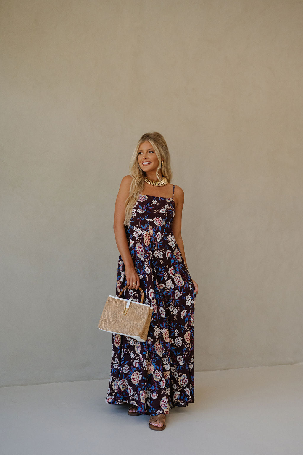 Betsy Dress-Brown/Cream