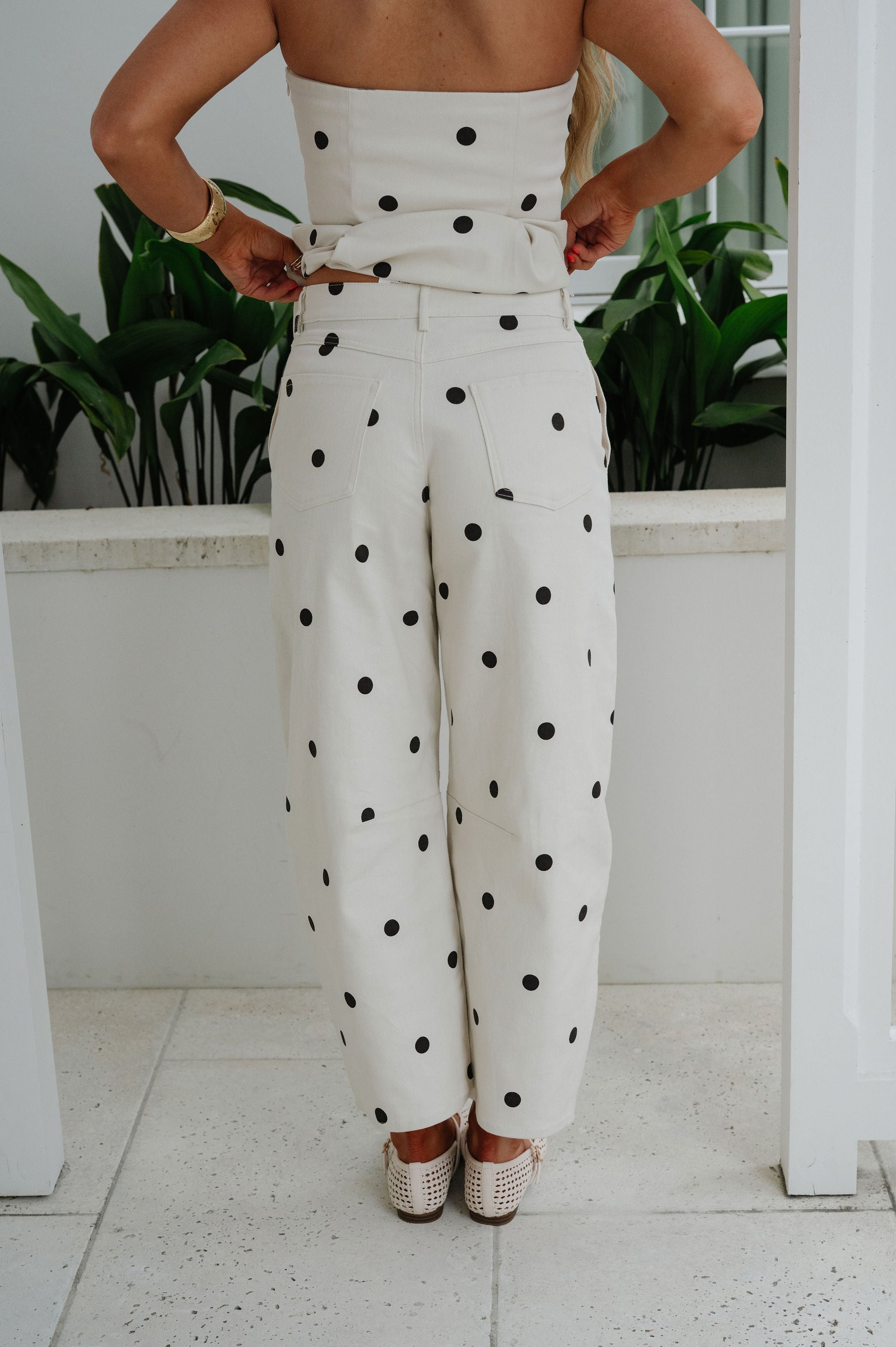 Dani Pants Set-Polka Dot