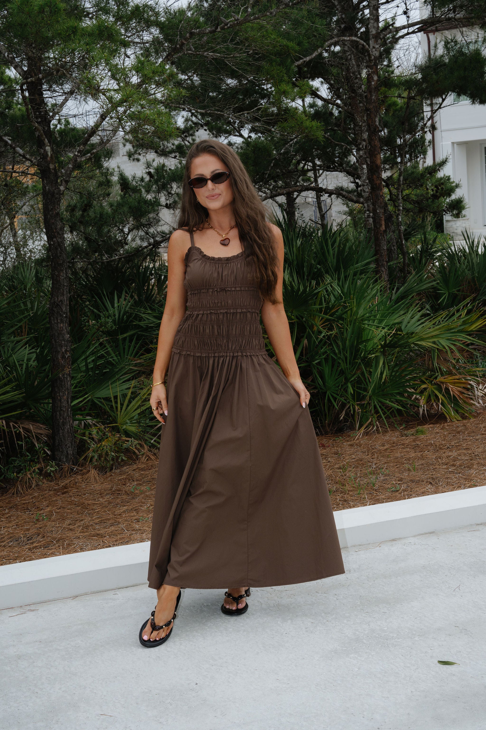 Fallon Maxi Dress-Coffee