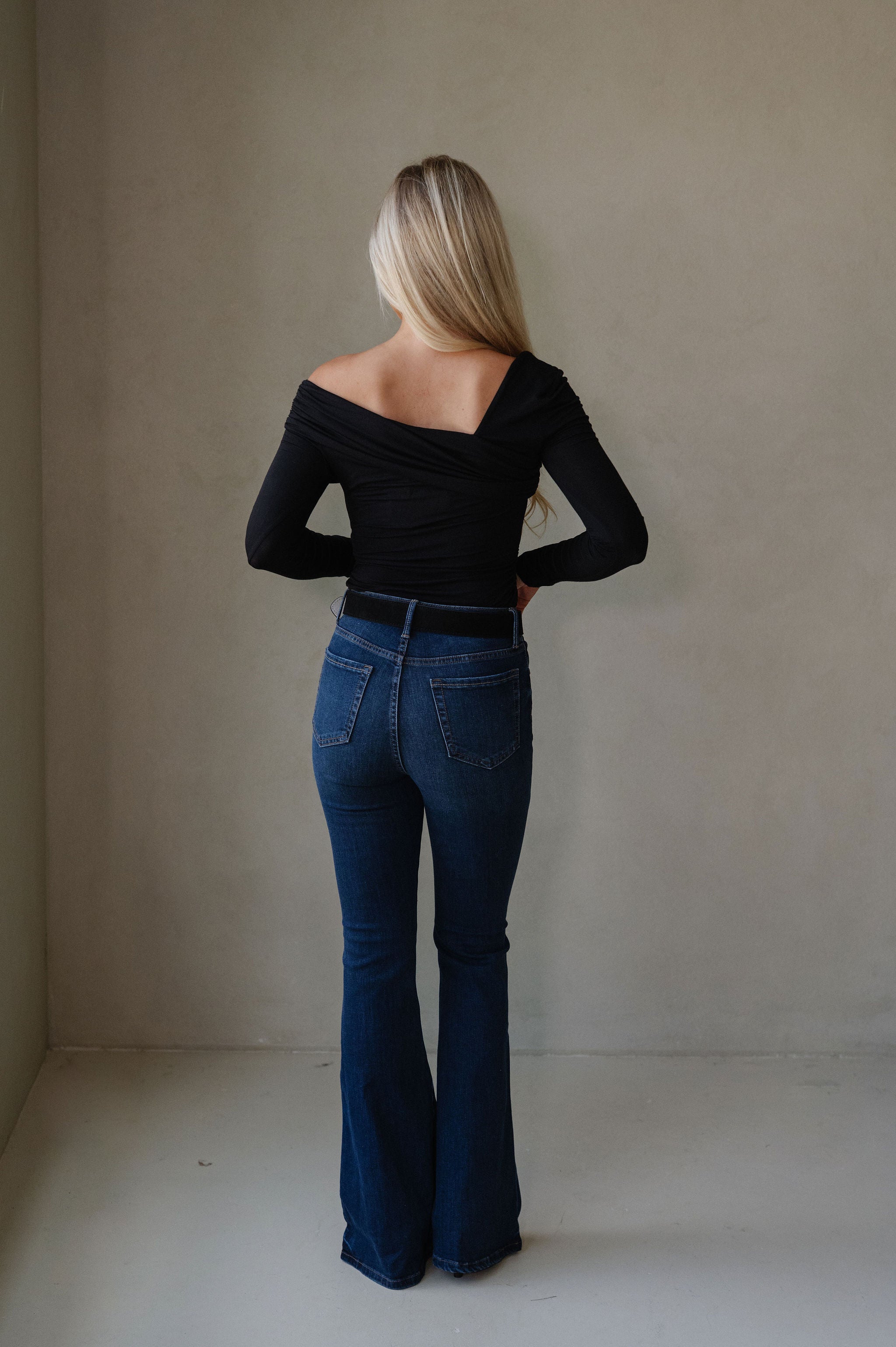 Asymmetrical Knit Top-Black