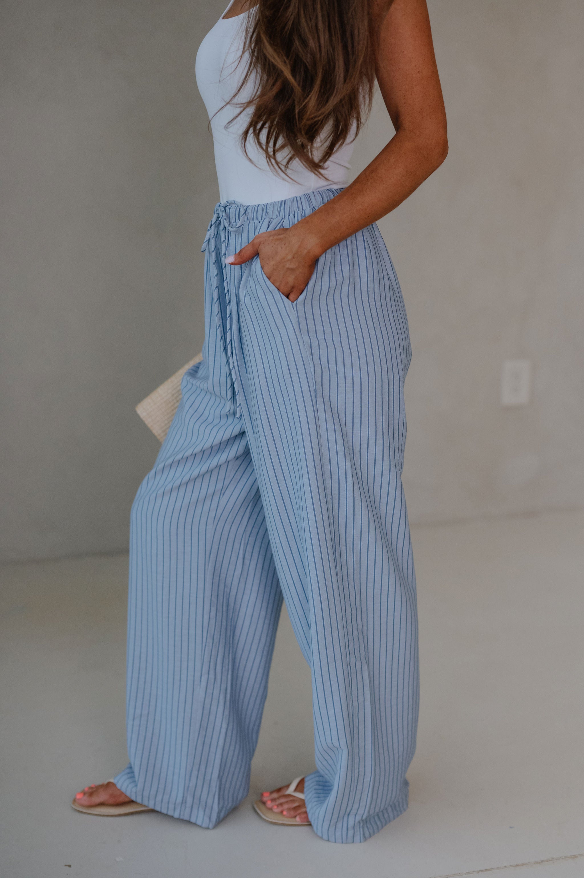 Rowan Pants-Blue Stripe