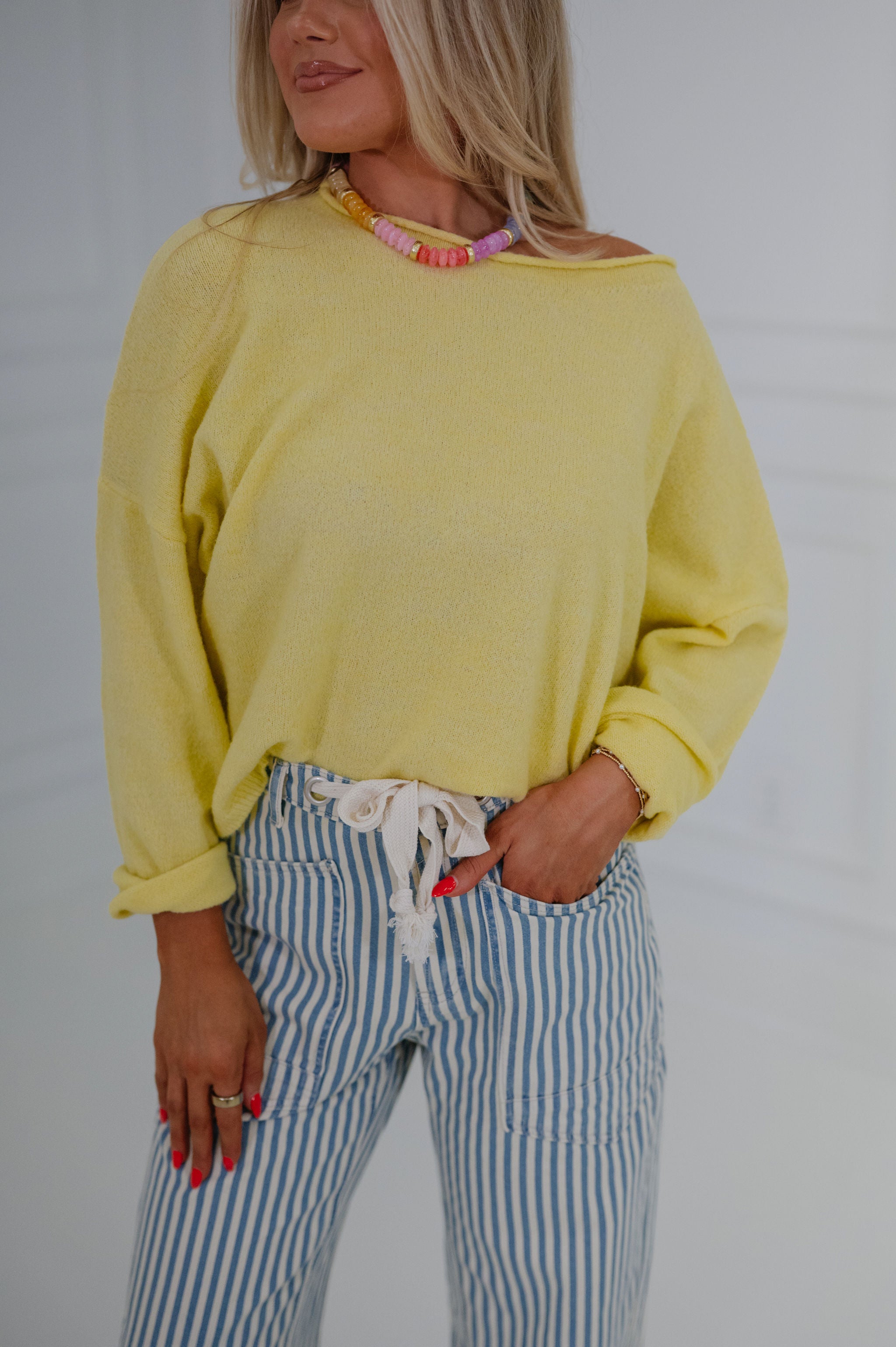 Easy Days Sweater-Banana