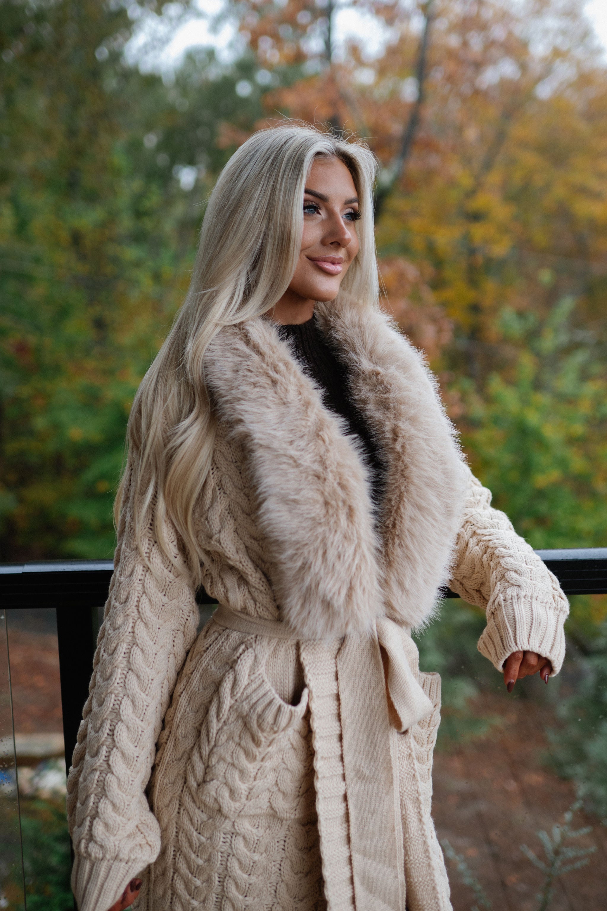 Jalen Sweater Cardigan-Beige