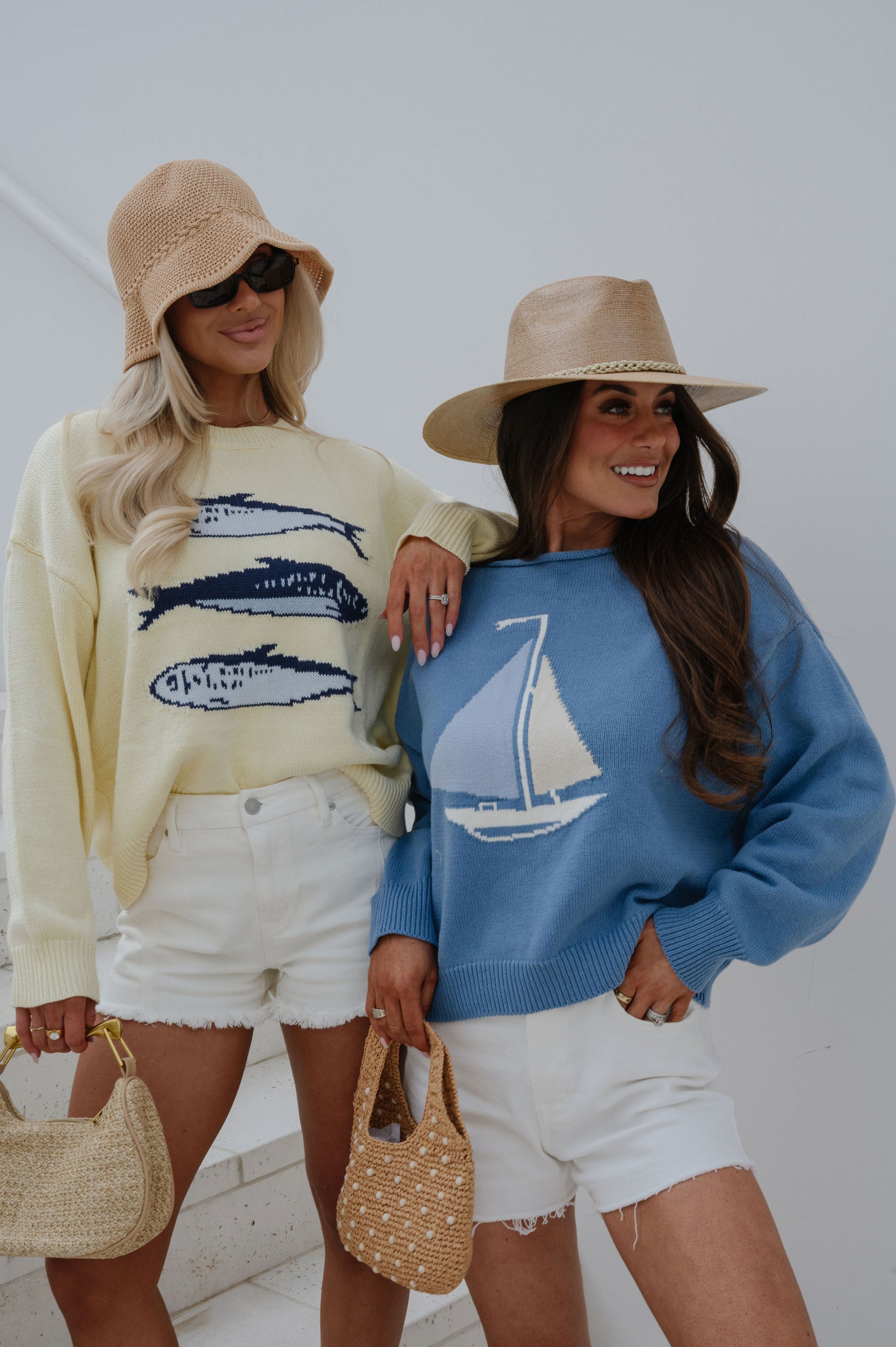 Round Neck Sardine Sweater-Light Yellow