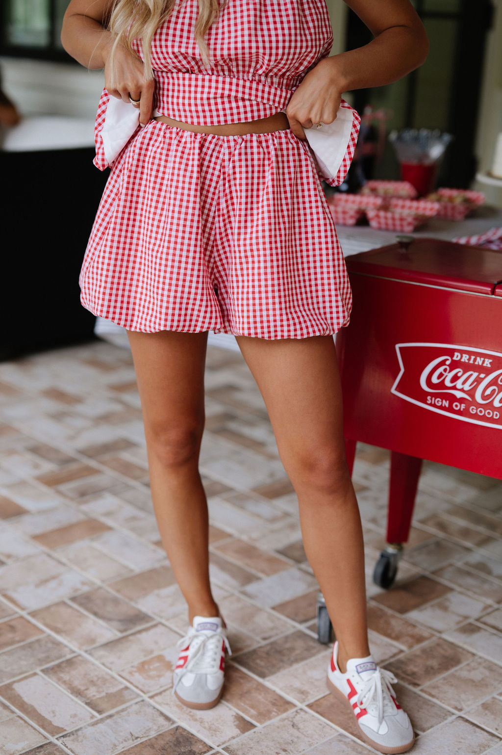 Gigi Gingham Set-Red