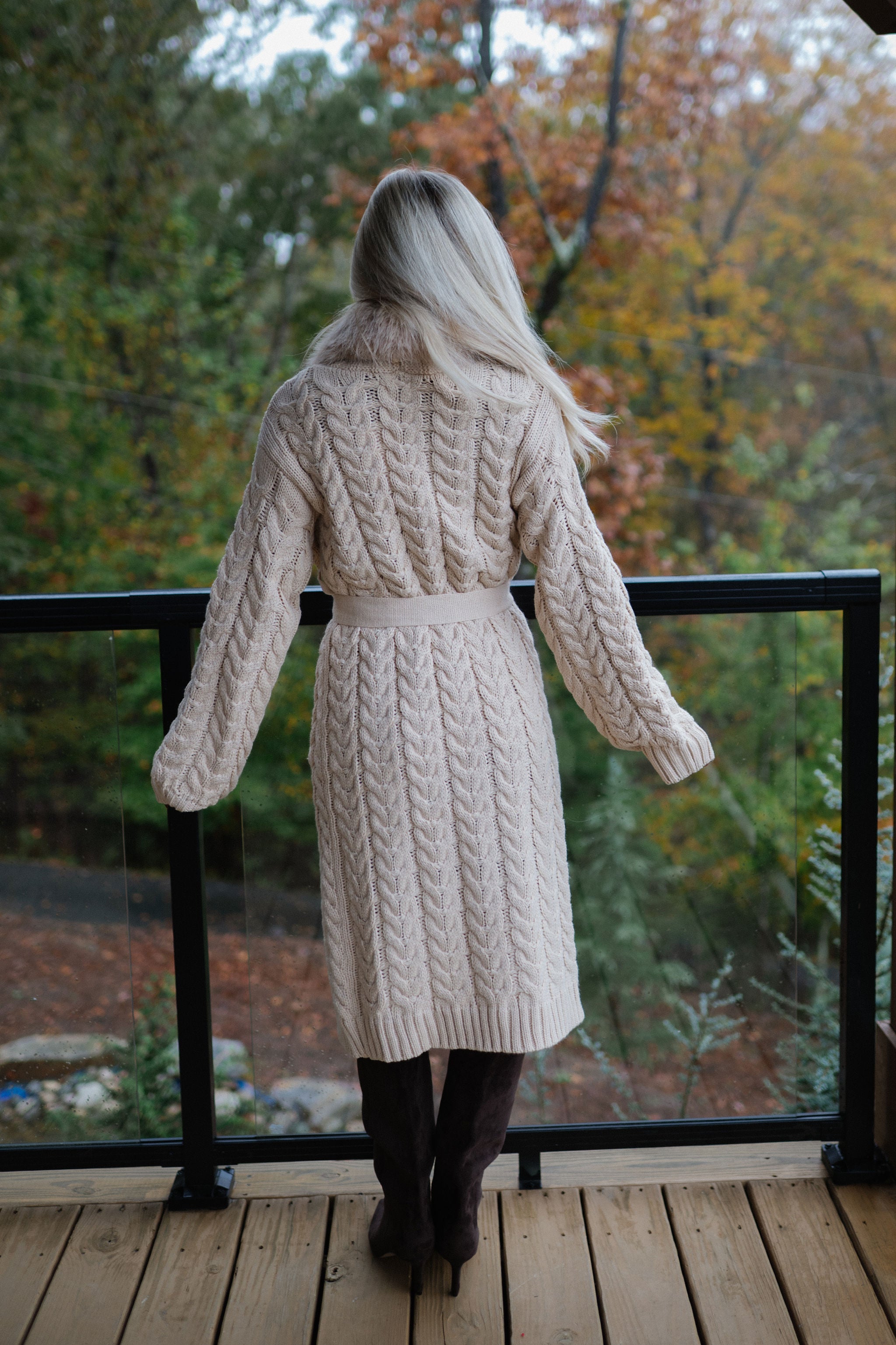 Jalen Sweater Cardigan-Beige