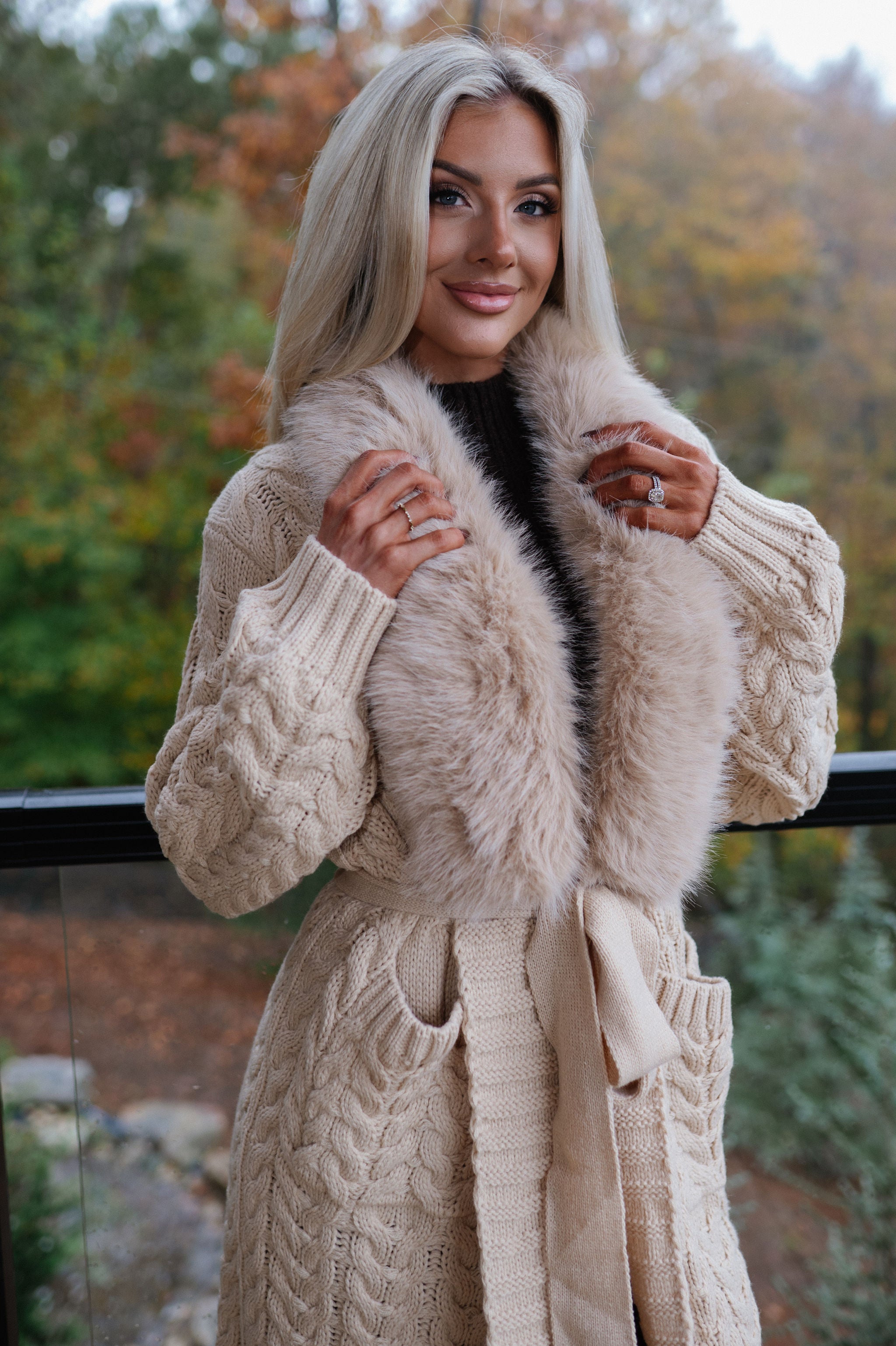 Jalen Sweater Cardigan-Beige