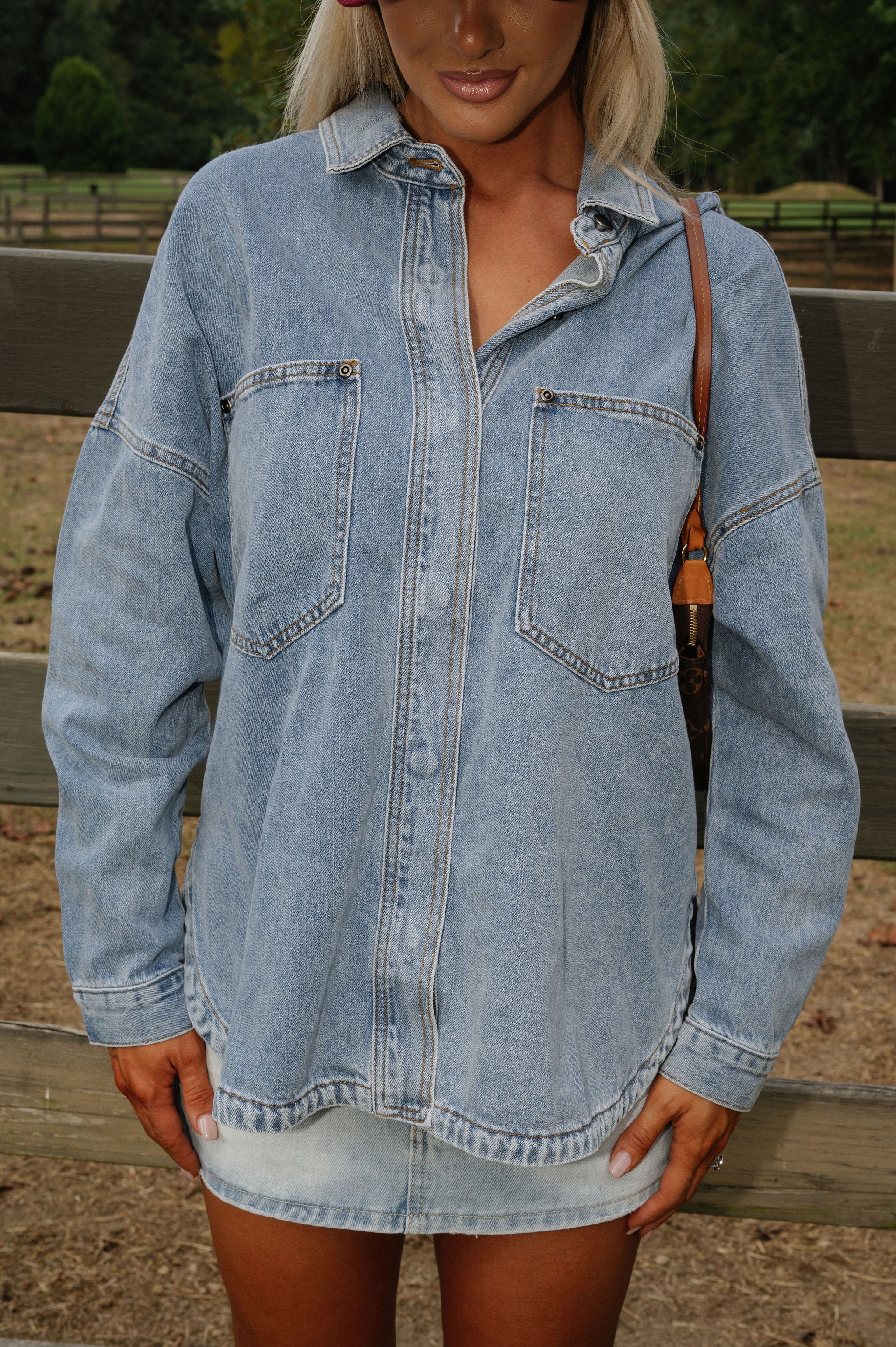 Washed Denim Shacket
