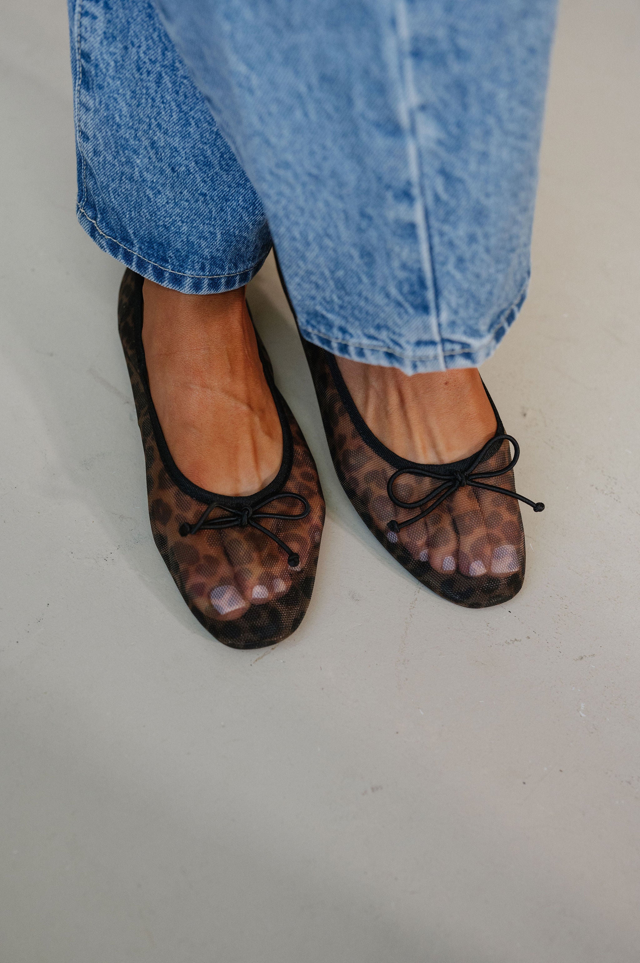 Valentina Mesh Flats-Leopard