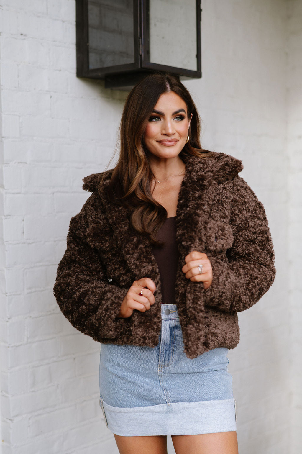 Doorbuster! Harvey Teddy Jacket-Cocoa Brown