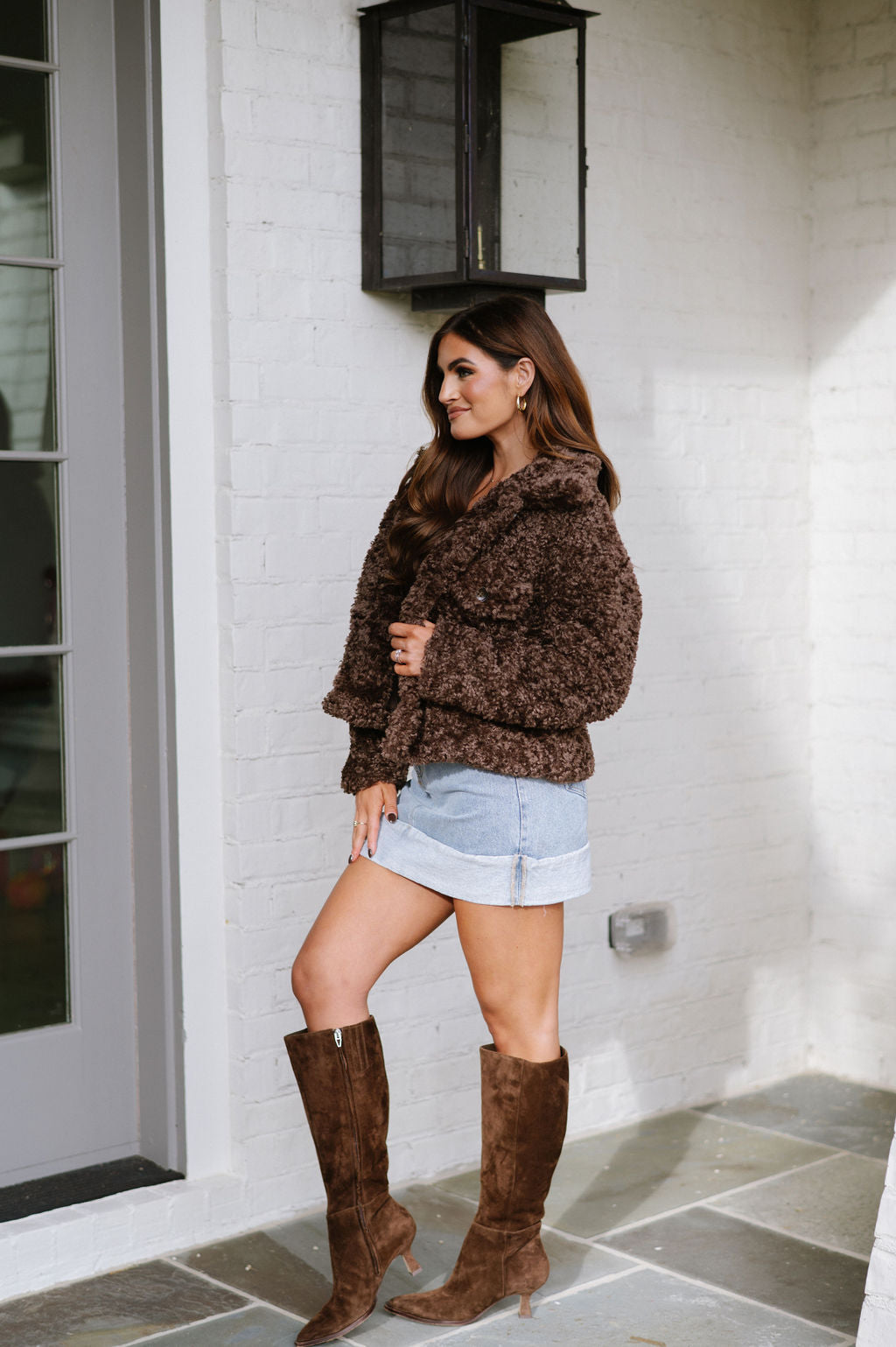 Doorbuster! Harvey Teddy Jacket-Cocoa Brown