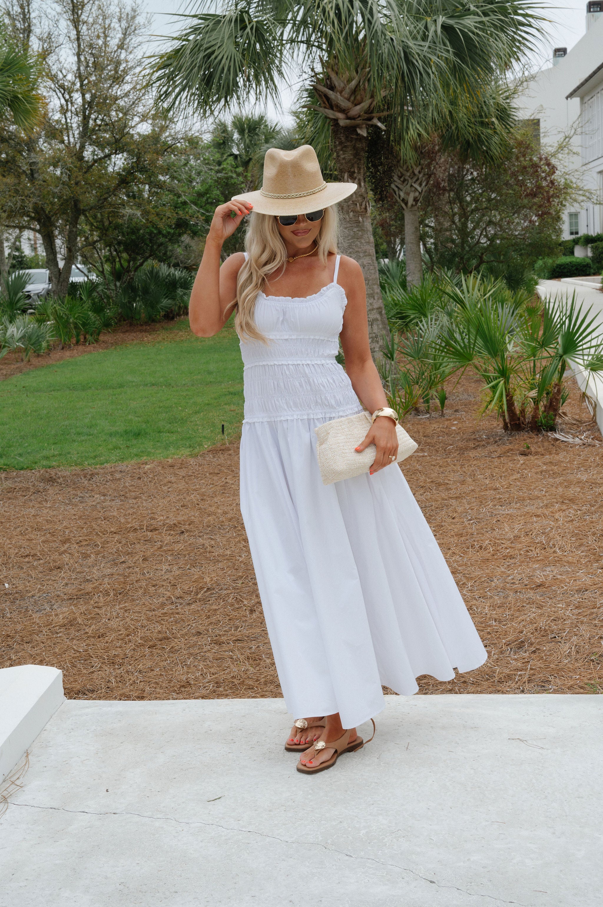 Fallon Maxi Dress-White