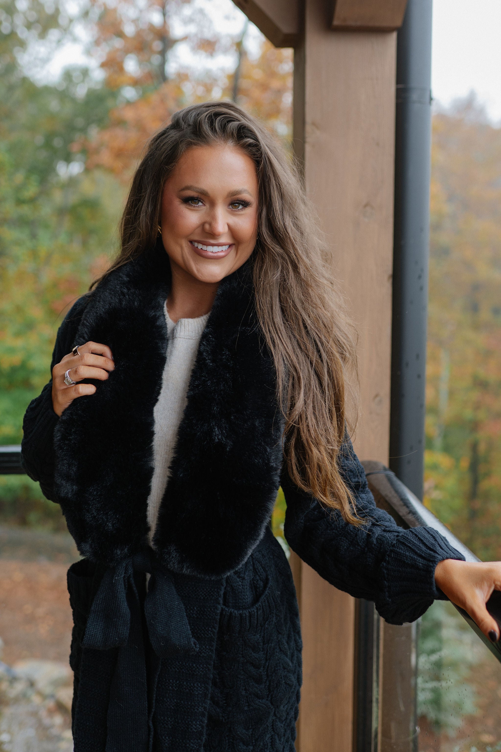 Jalen Sweater Cardigan-Black