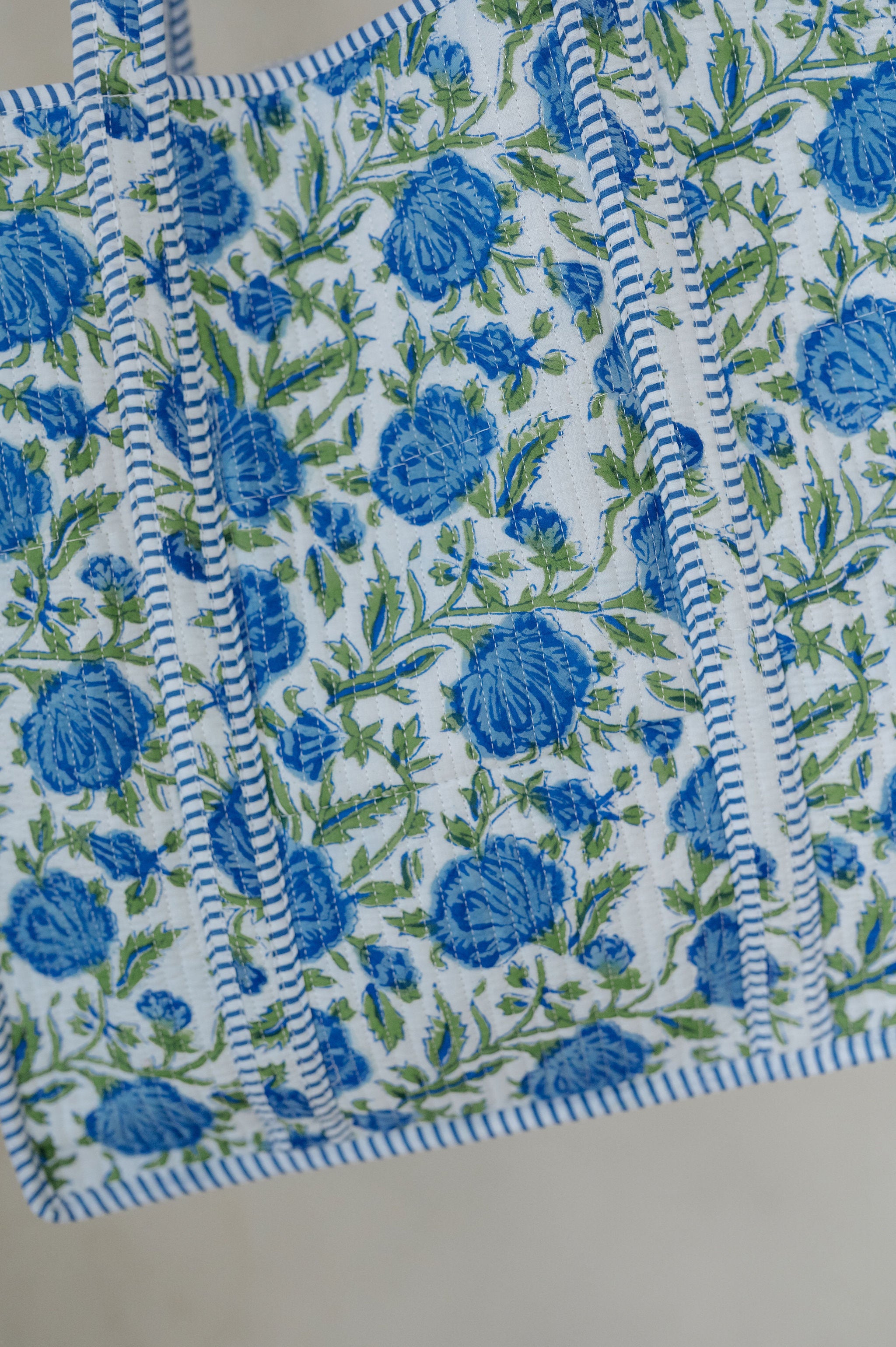 Posie XL Floral Tote Bag-Blue