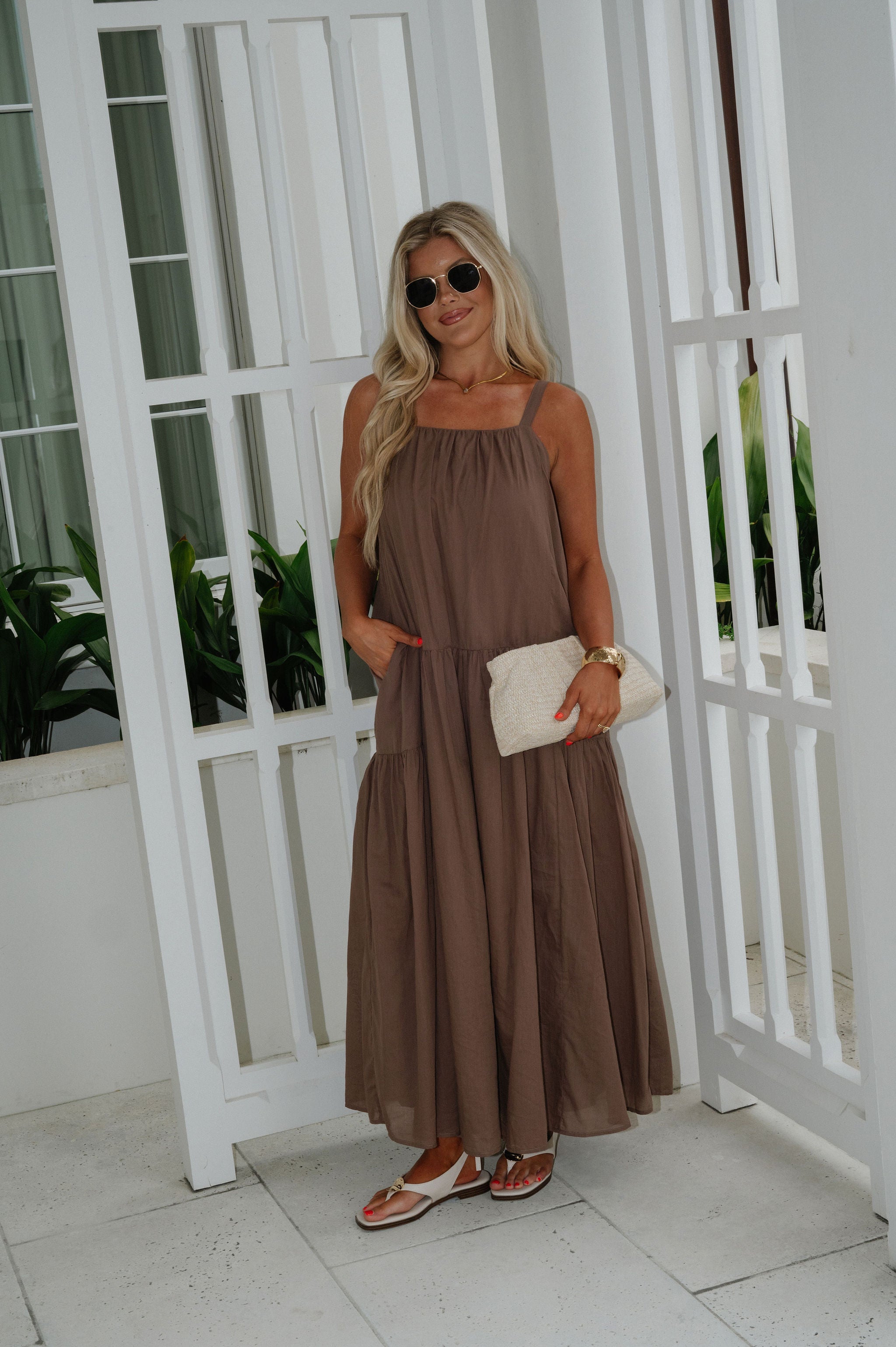 Stephanie Maxi Dress-Iced Mocha