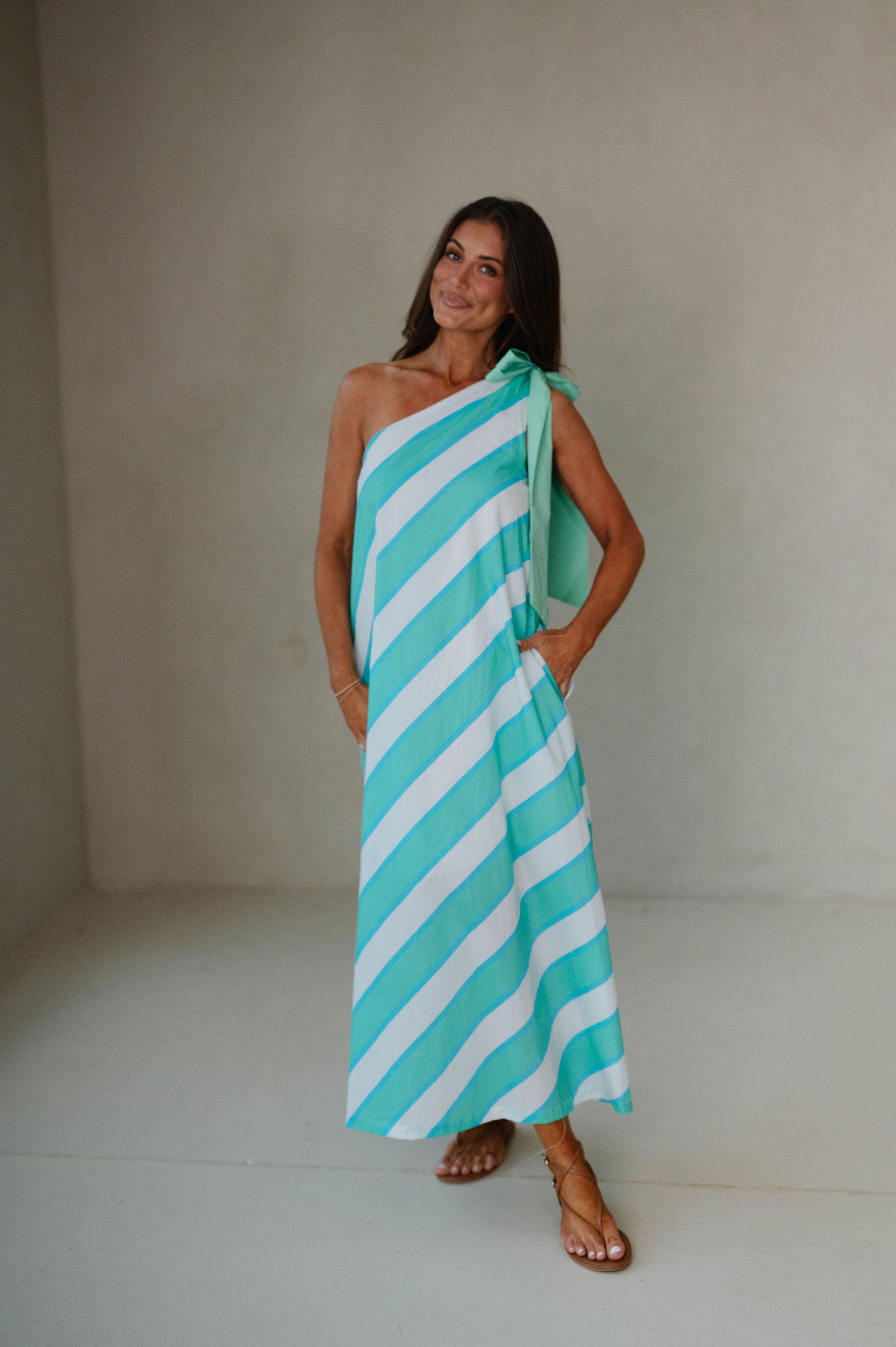 Layla Midi Dress-Mint