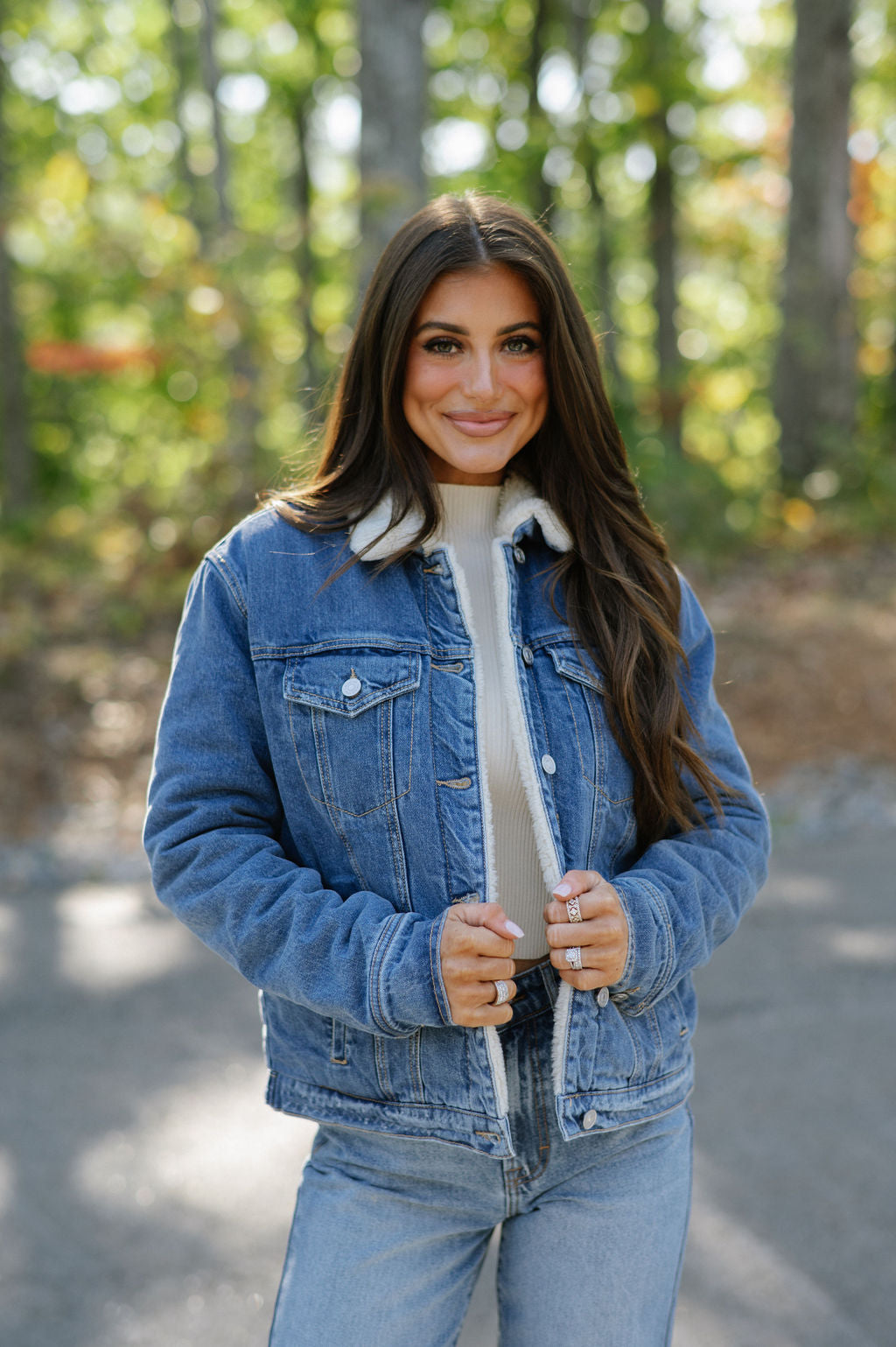 Sherpa Trucker Jacket-Medium Wash