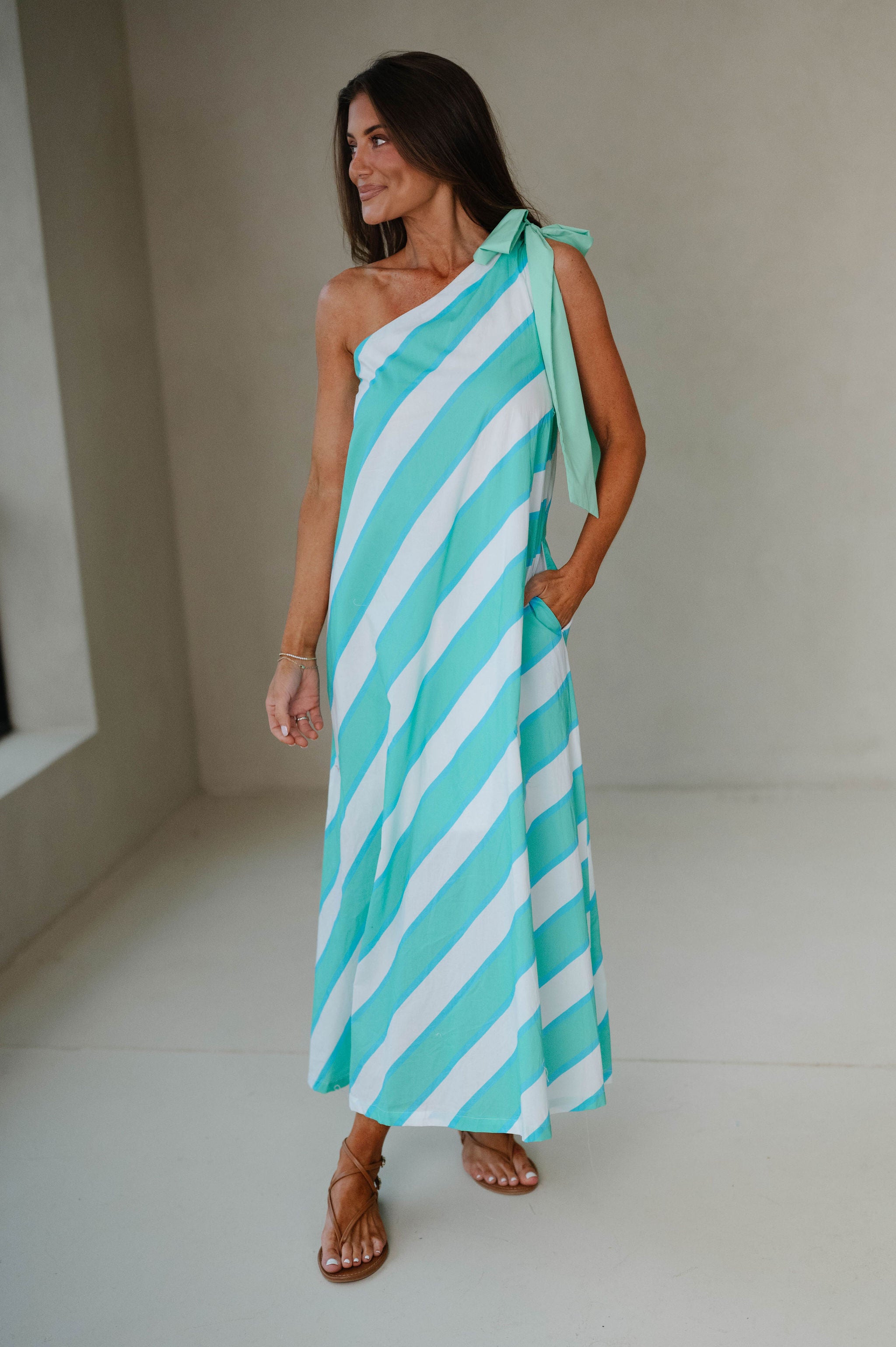 Layla Midi Dress-Mint