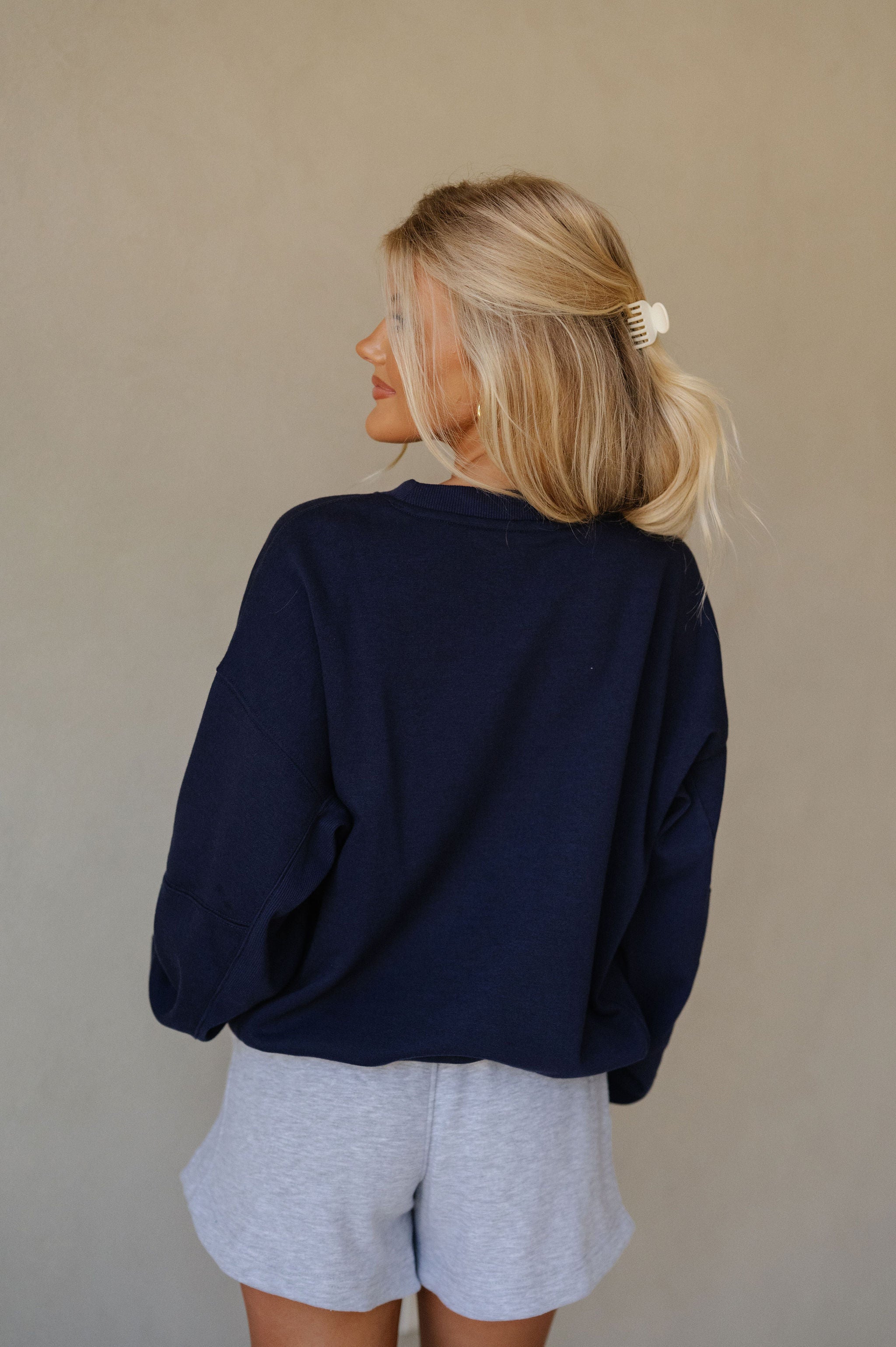 Briggs French Terry Pullover-Navy