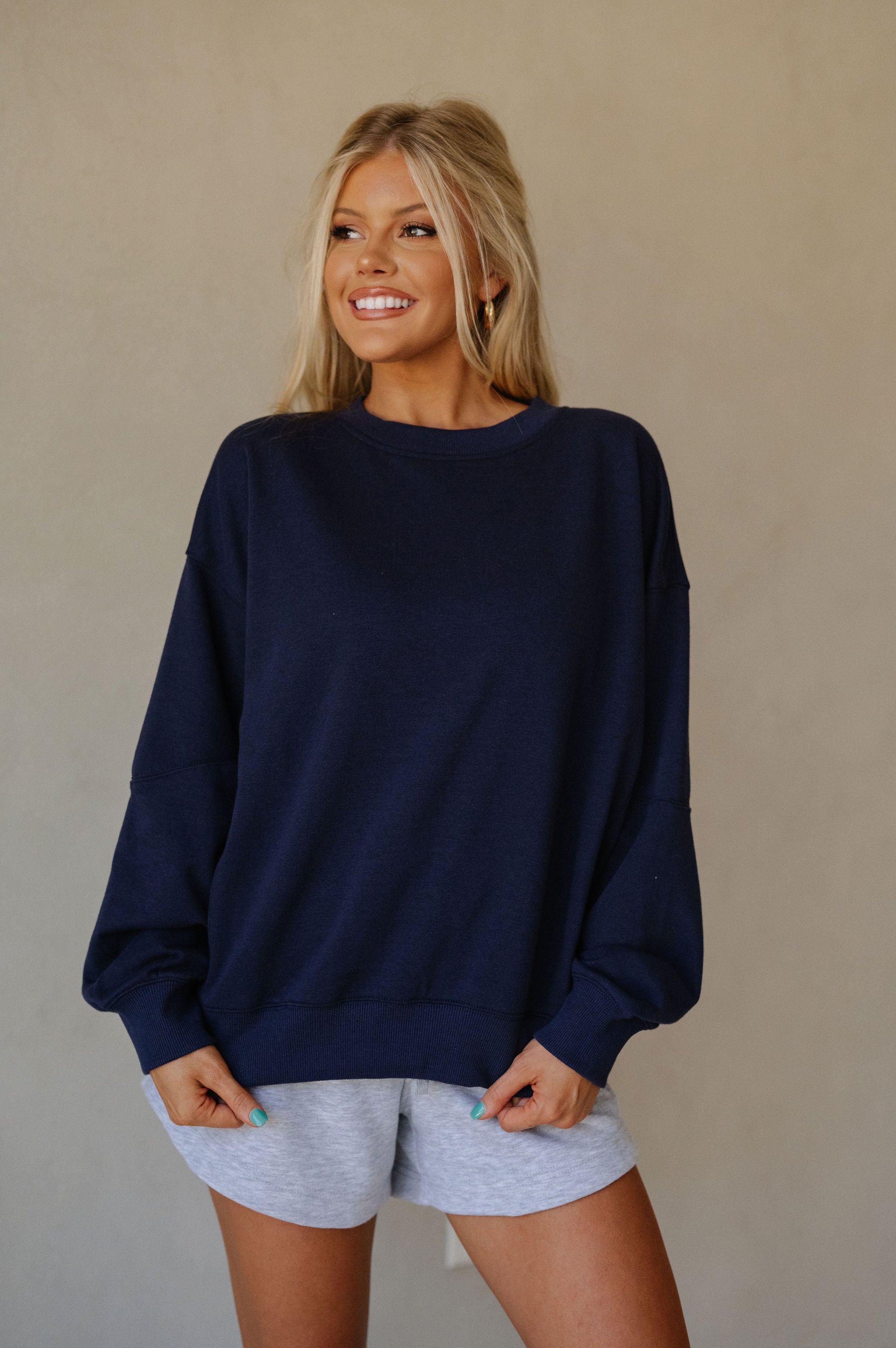 Briggs French Terry Pullover-Navy
