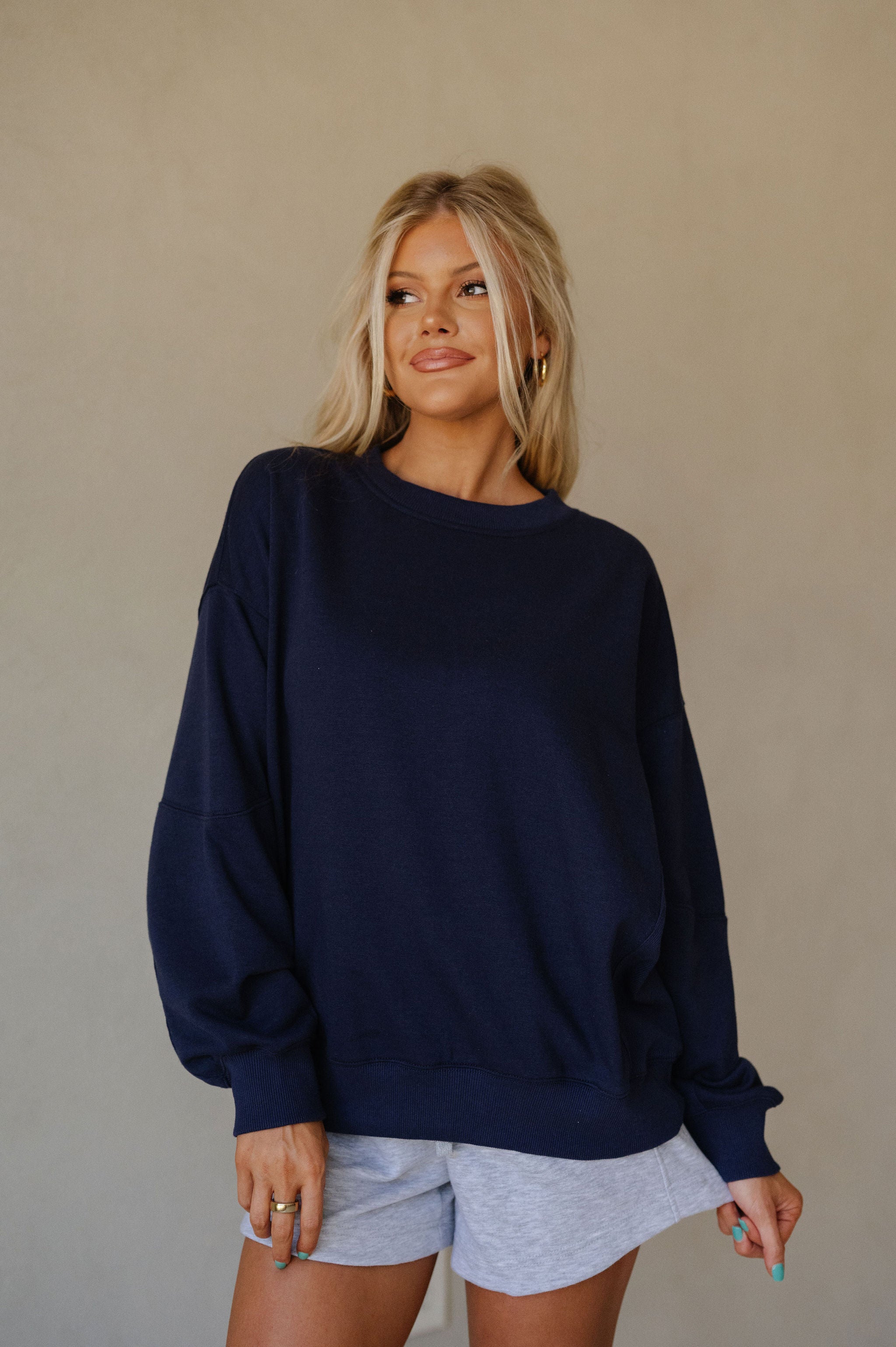 Briggs French Terry Pullover-Navy