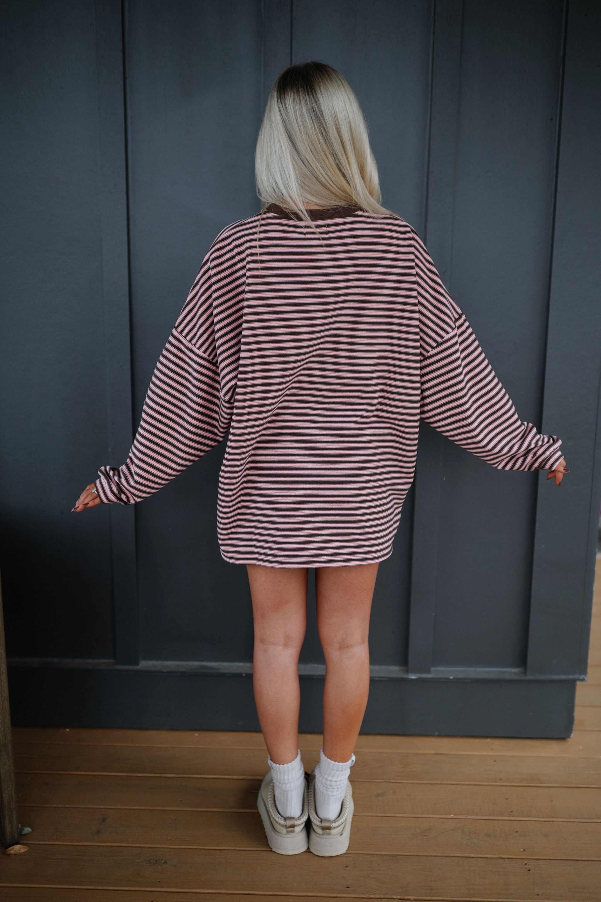 Kit Striped Shorts Set-Pink