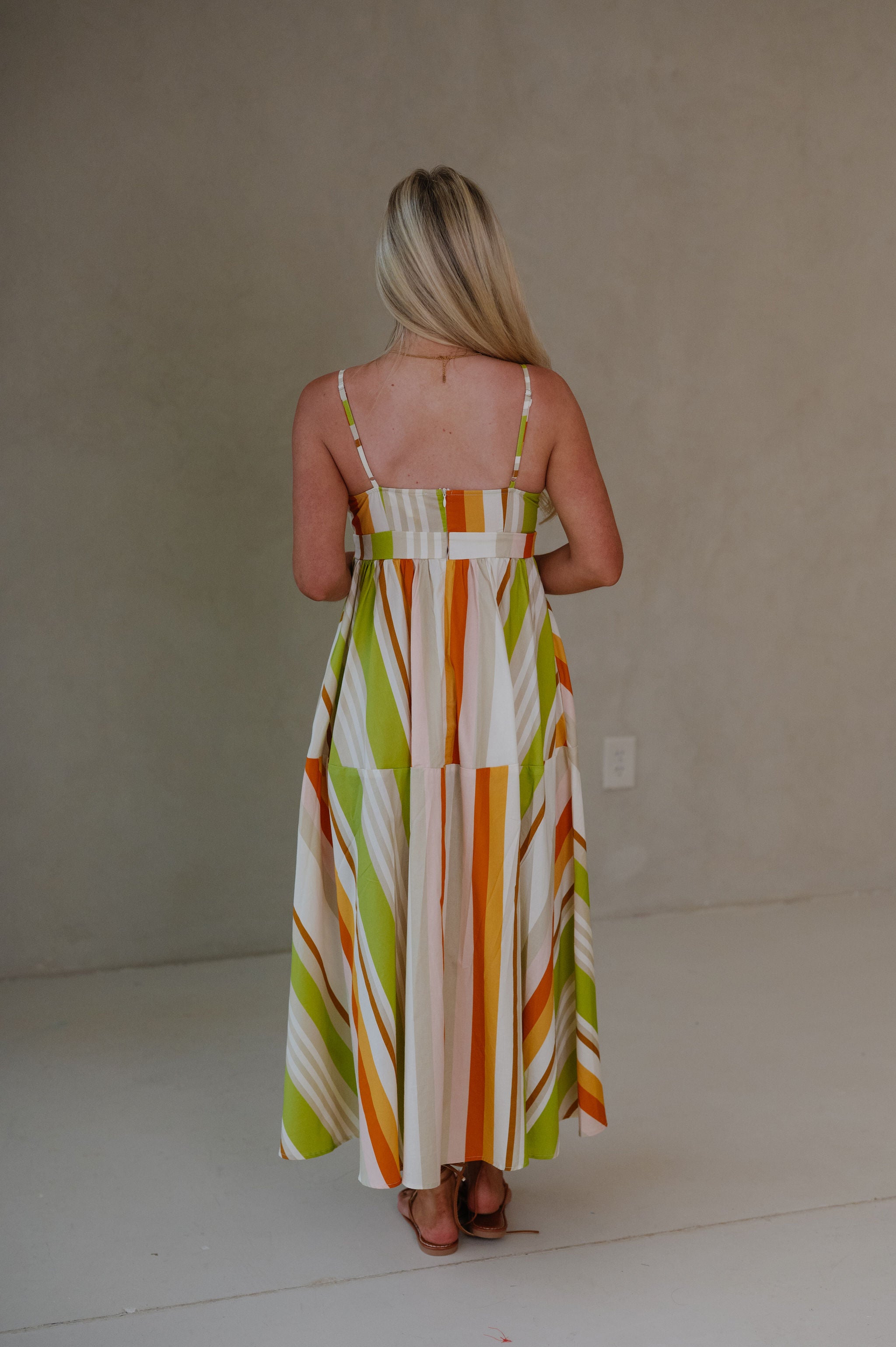 Vivi Midi Dress-Cream/Multi
