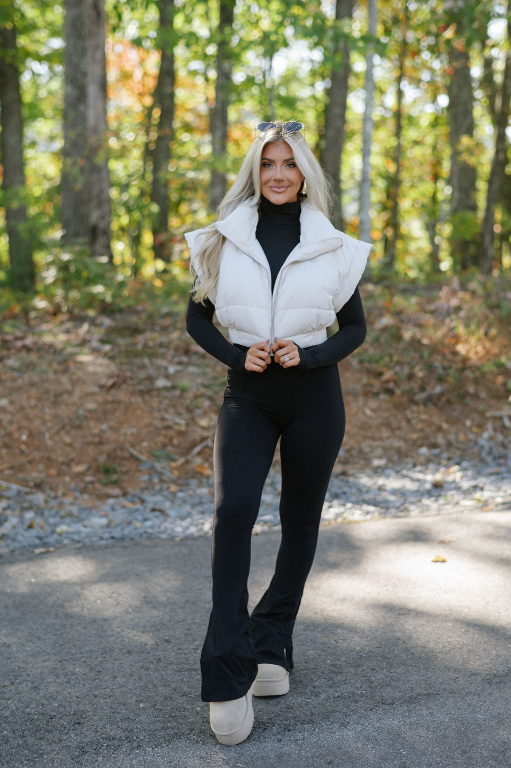 DOORBUSTER// Meagan Puffer Vest-Cream