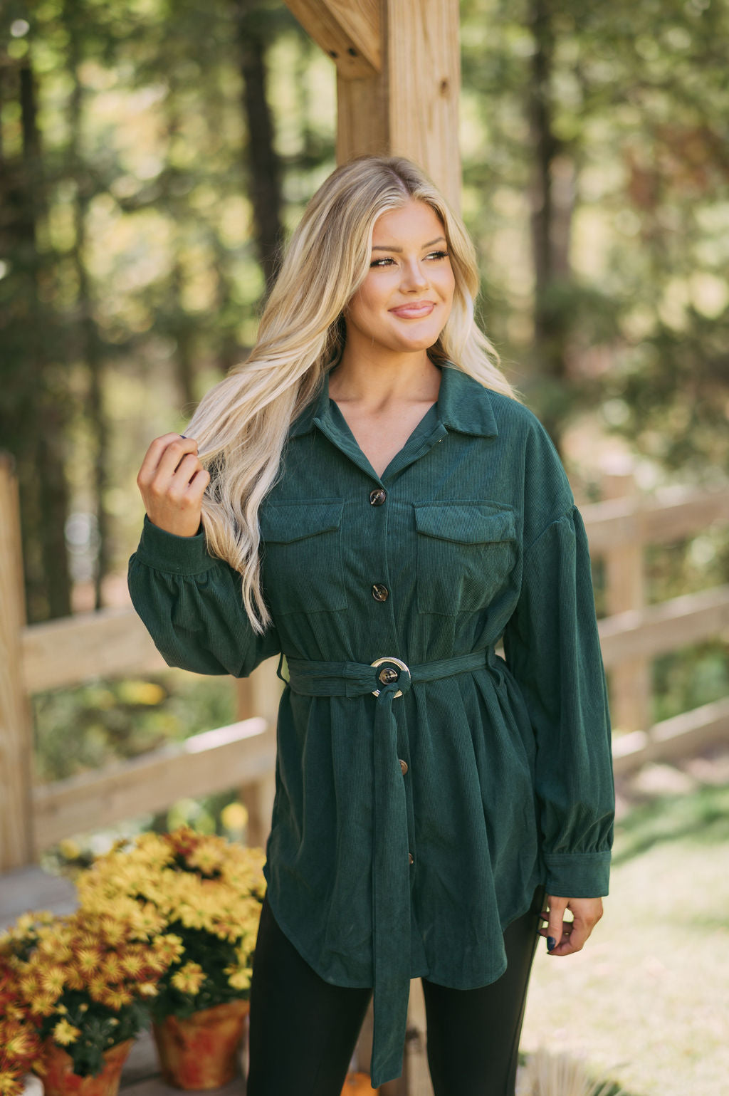 Olive Green Shirt Dress