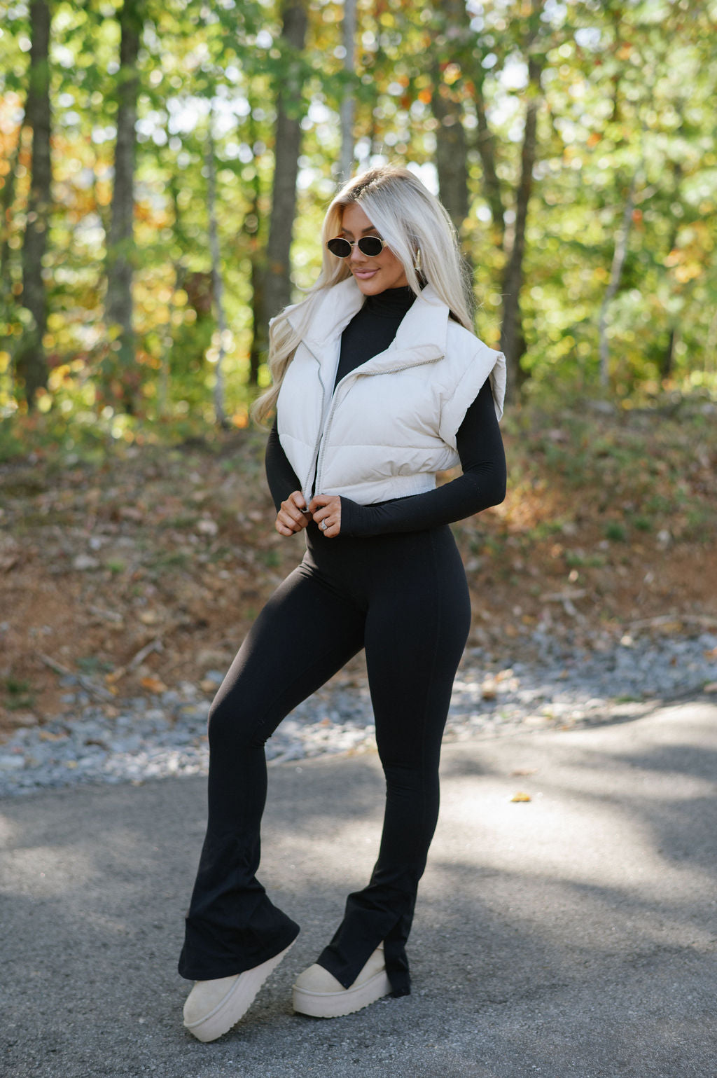 DOORBUSTER// Meagan Puffer Vest-Cream