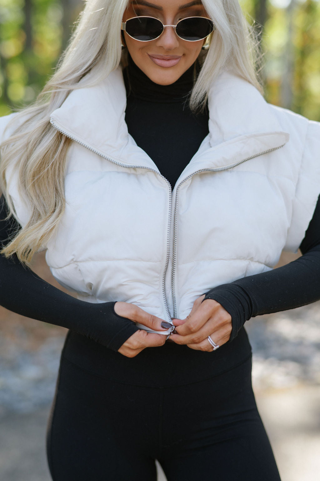 DOORBUSTER// Meagan Puffer Vest-Cream