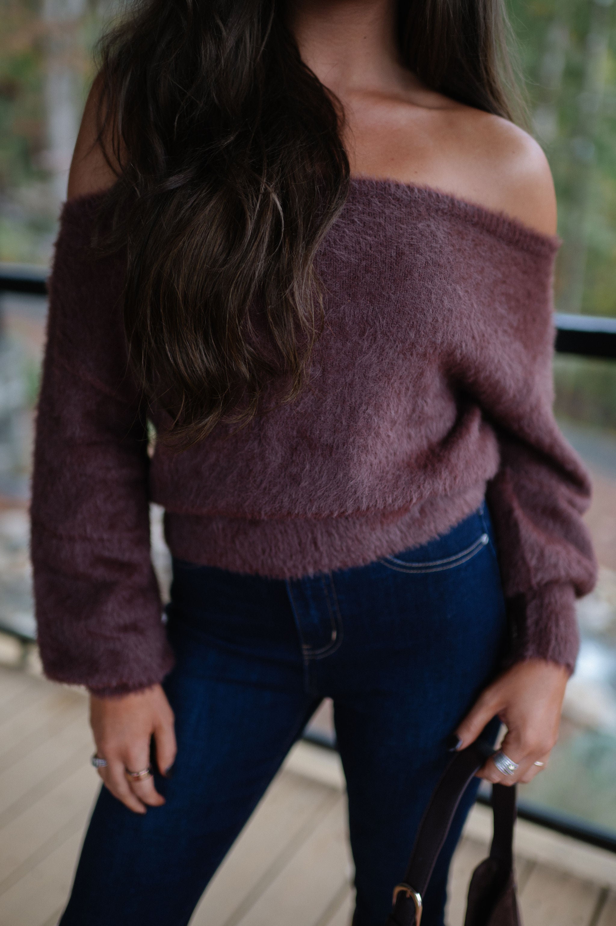 Lori Asymmetric Sweater-Brown