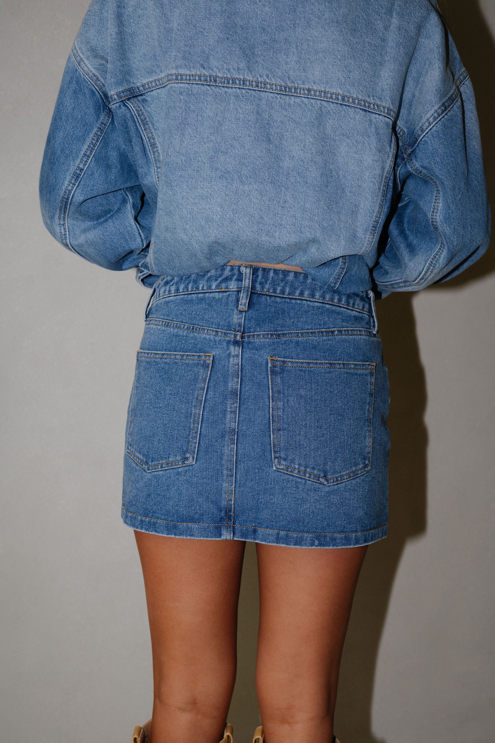 Lena Skirt-Denim// PETITE