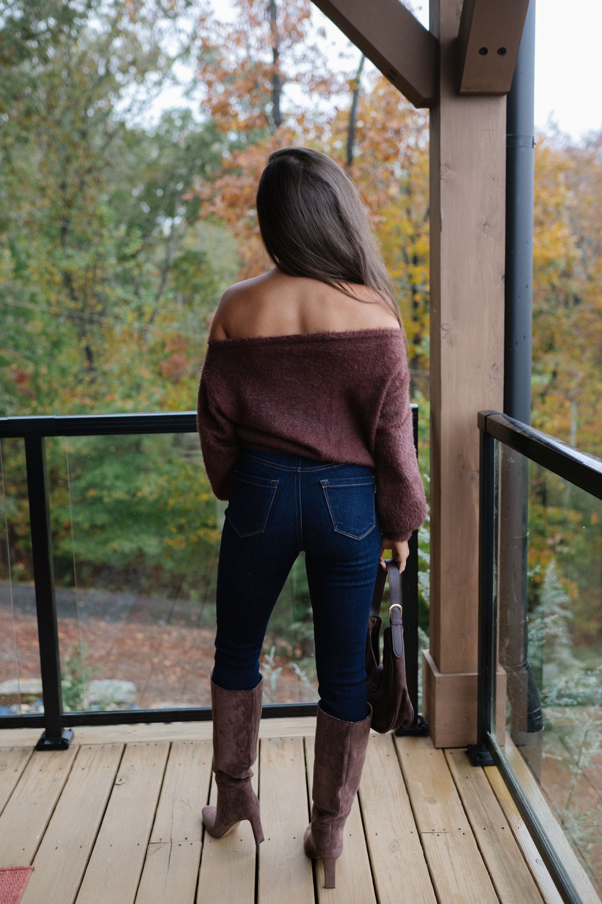 Lori Asymmetric Sweater-Brown