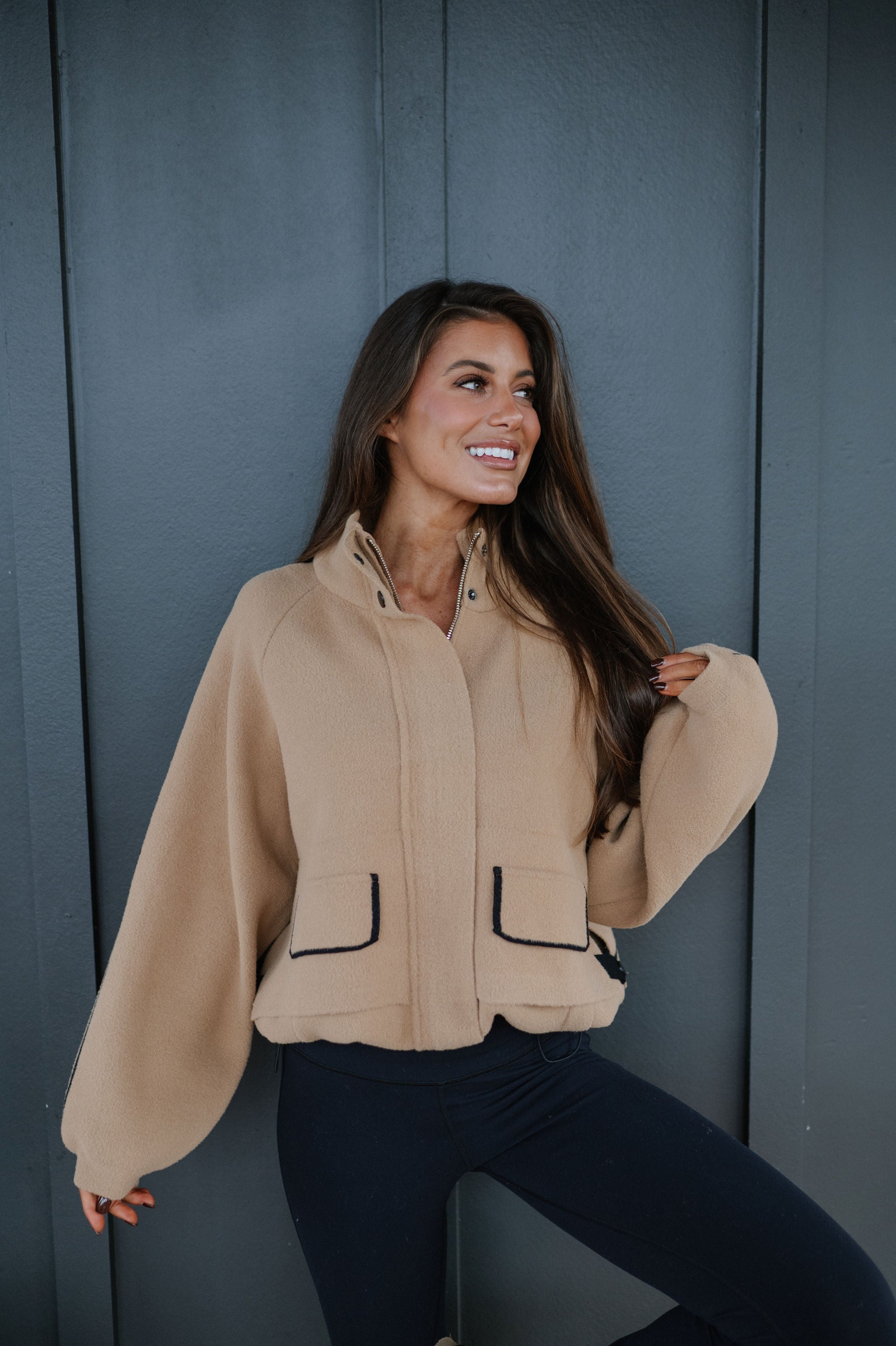 Noah Sweater Jacket-Mocha